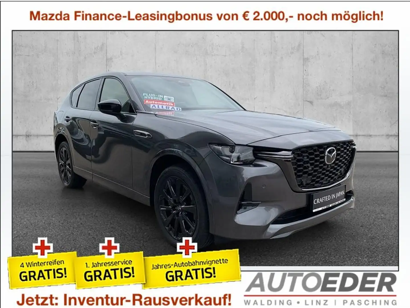 Mazda CX-60 2.5L e-SKYACTIV PHEV AWD HOMURA PLUS Aut. Grau - 1