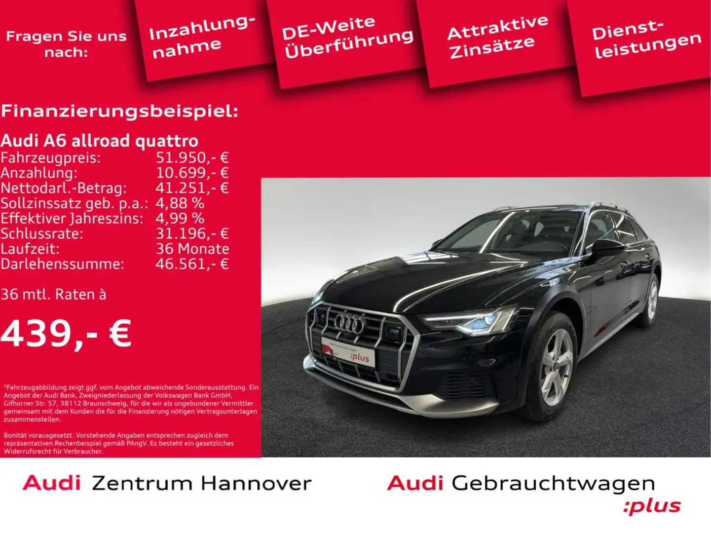 Audi A6 allroad quattro 50 TDI Standh. Pano Matrix Luft Schwarz - 2