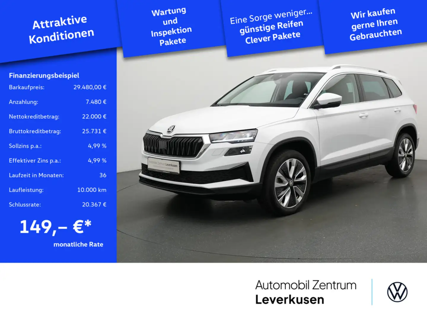 Skoda Karoq Selection DSG CARPLAY PDC ACC VIRT SHZ LED Schwarz - 1