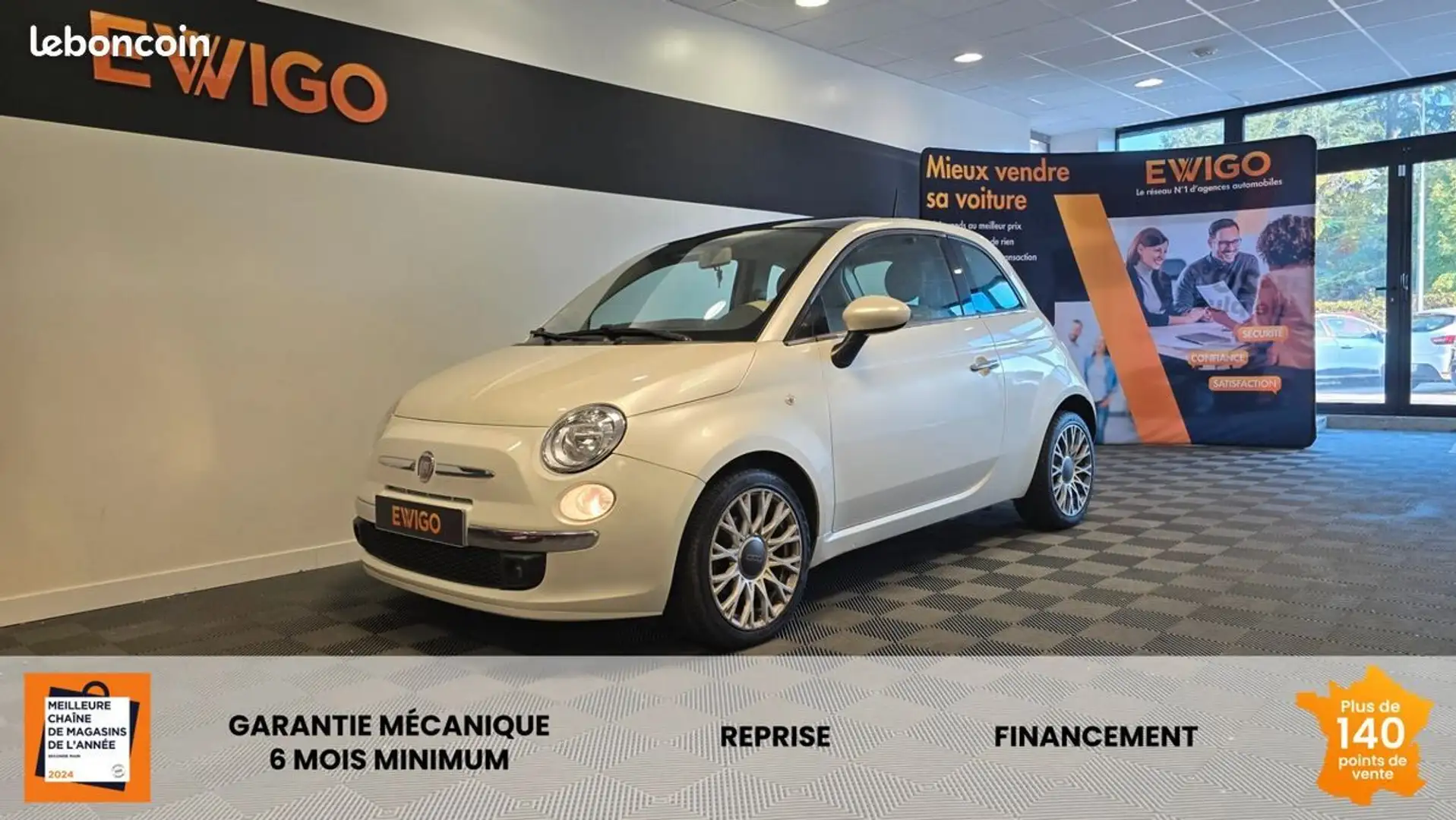 Fiat 500 0.9 TWINAIR 85ch LOUNGE DUALOGIC BVA START-STOP Blanc - 1