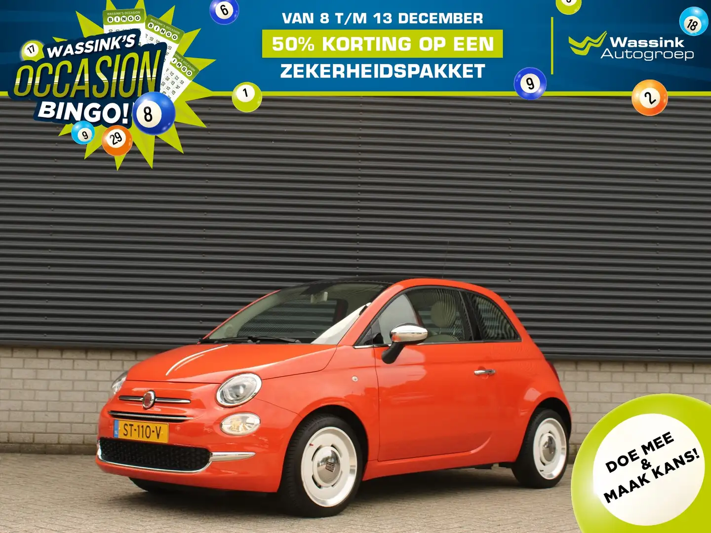 Fiat 500 I Anniversario TwinAir 80pk I Cruise Control I Pan Oranje - 1
