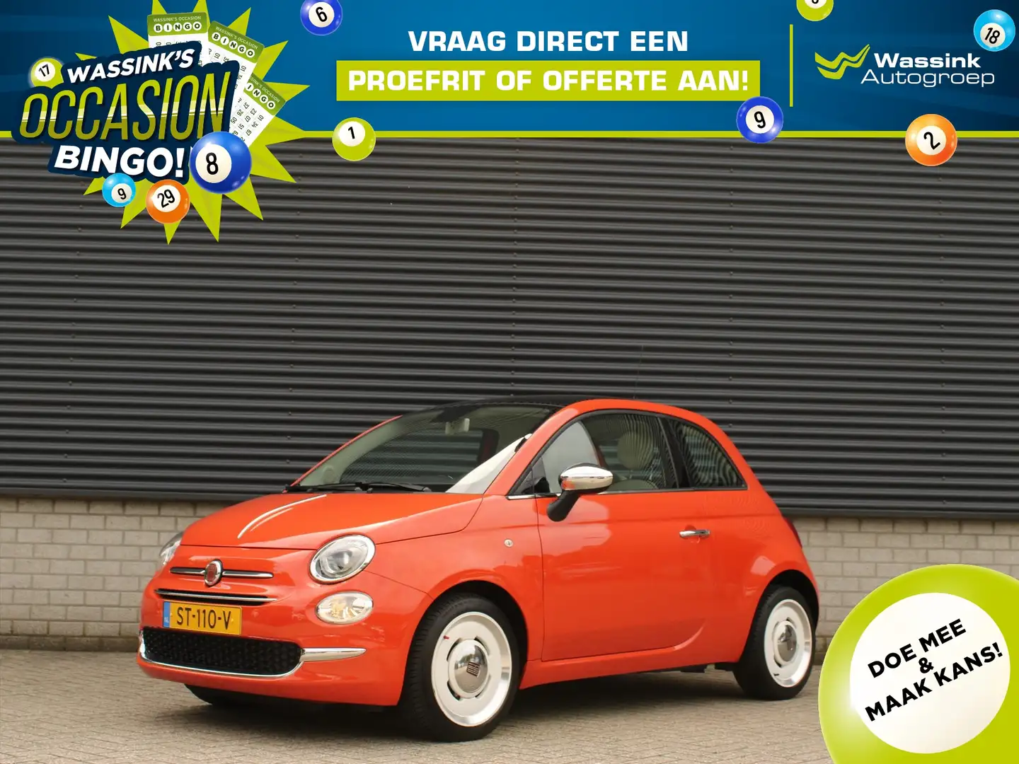 Fiat 500 I Anniversario TwinAir 80pk I Cruise Control I Pan Orange - 1