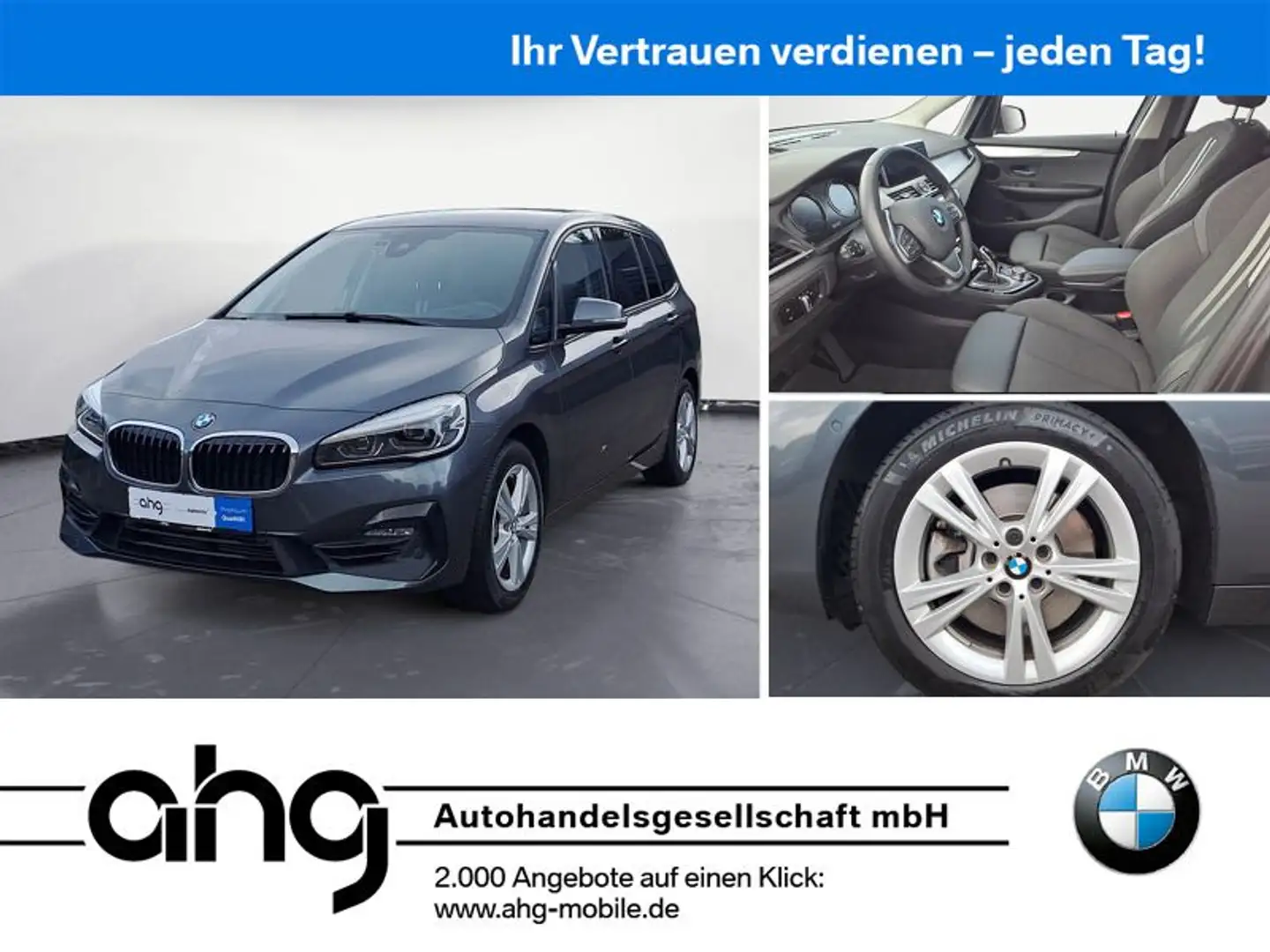 BMW 220 Aut. Sport Line Navi AHK HeadUp Grau - 1