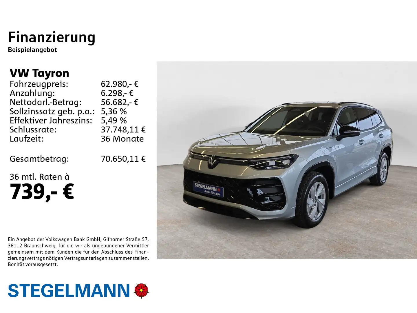 Volkswagen Tayron 1,5 l eHybrid OPF 6-Gang-DSG R-Line Argent - 2