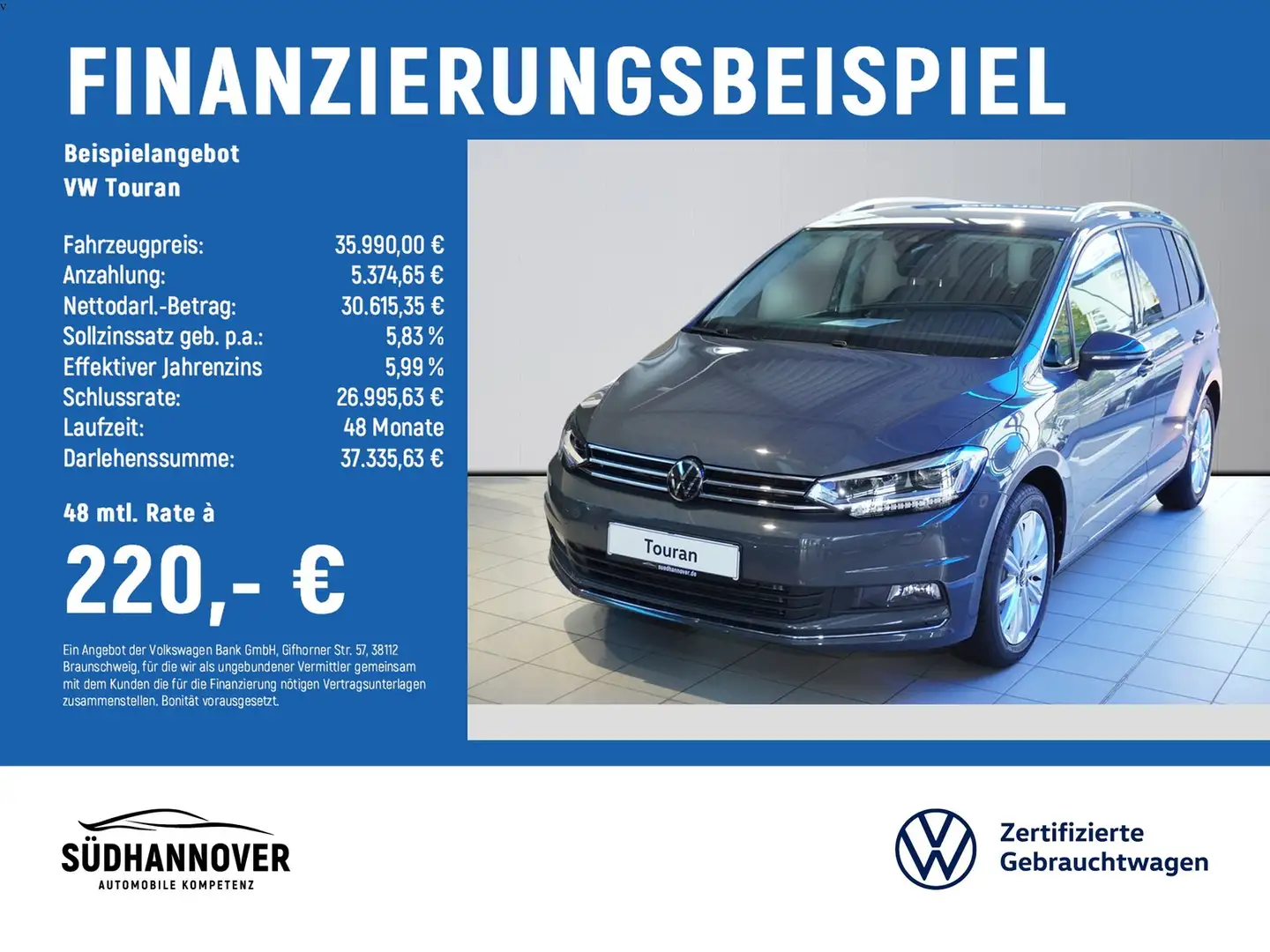 Volkswagen Touran Move 1.5 TSI DSG AHK+NAVI+KAMERA+SHZ+PDC Grijs - 2