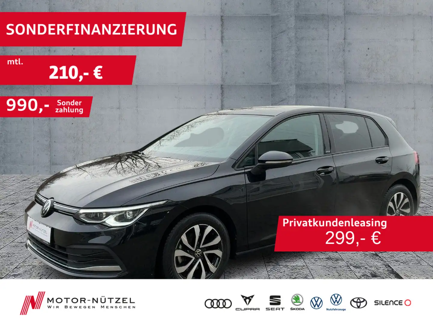 Volkswagen Golf VIII 2.0TDI DSG 5JG+MATRIX+NAV+AHK+PANO+HuD Schwarz - 1