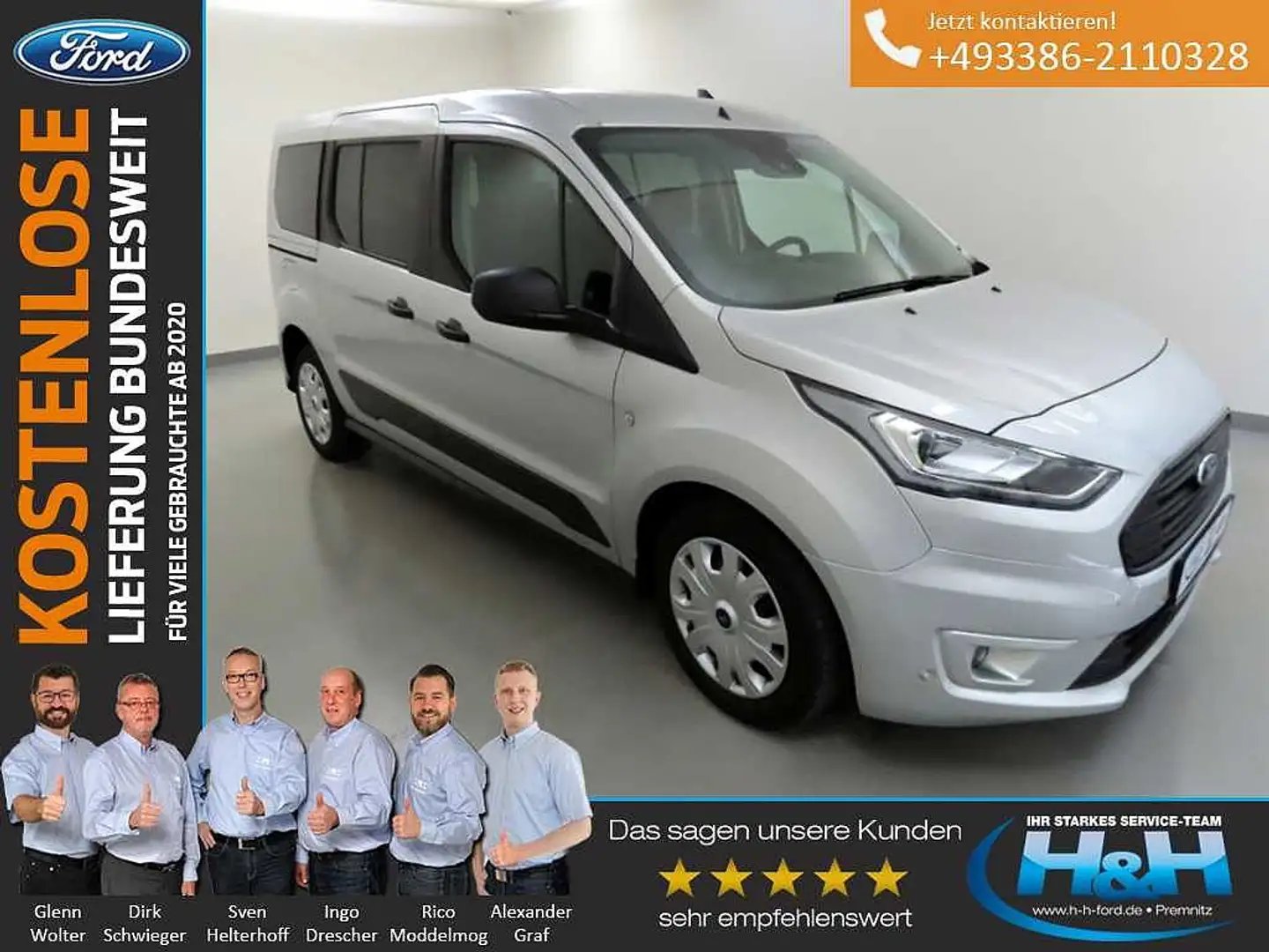 Ford Transit Connect 1.5 230 L2 Trend Kamera+Xenon Argent - 1