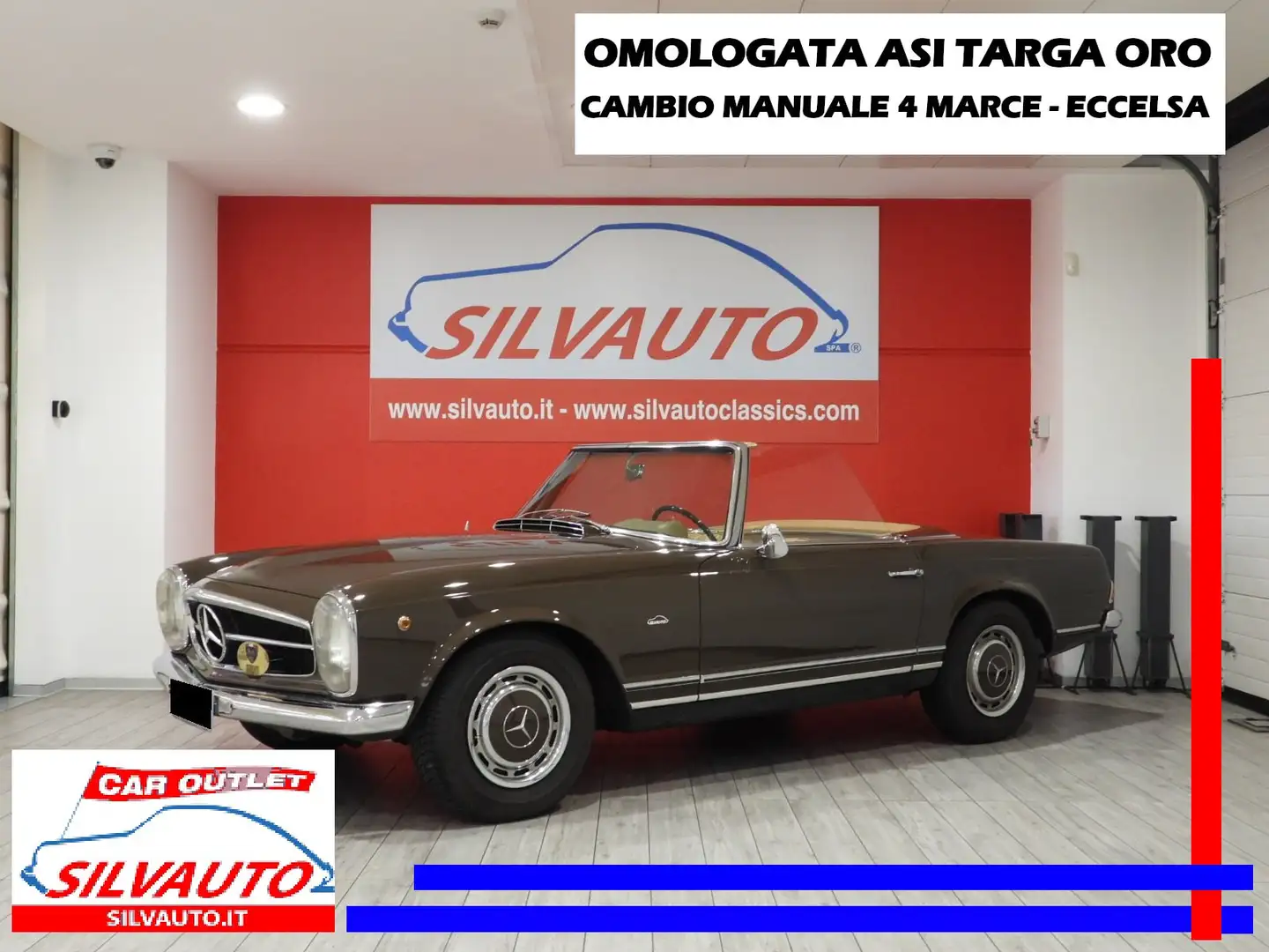 Mercedes-Benz SL 250 W113 ”PAGODA” CAMBIO MANUALE 4 MARCE (1967) Коричневий - 1