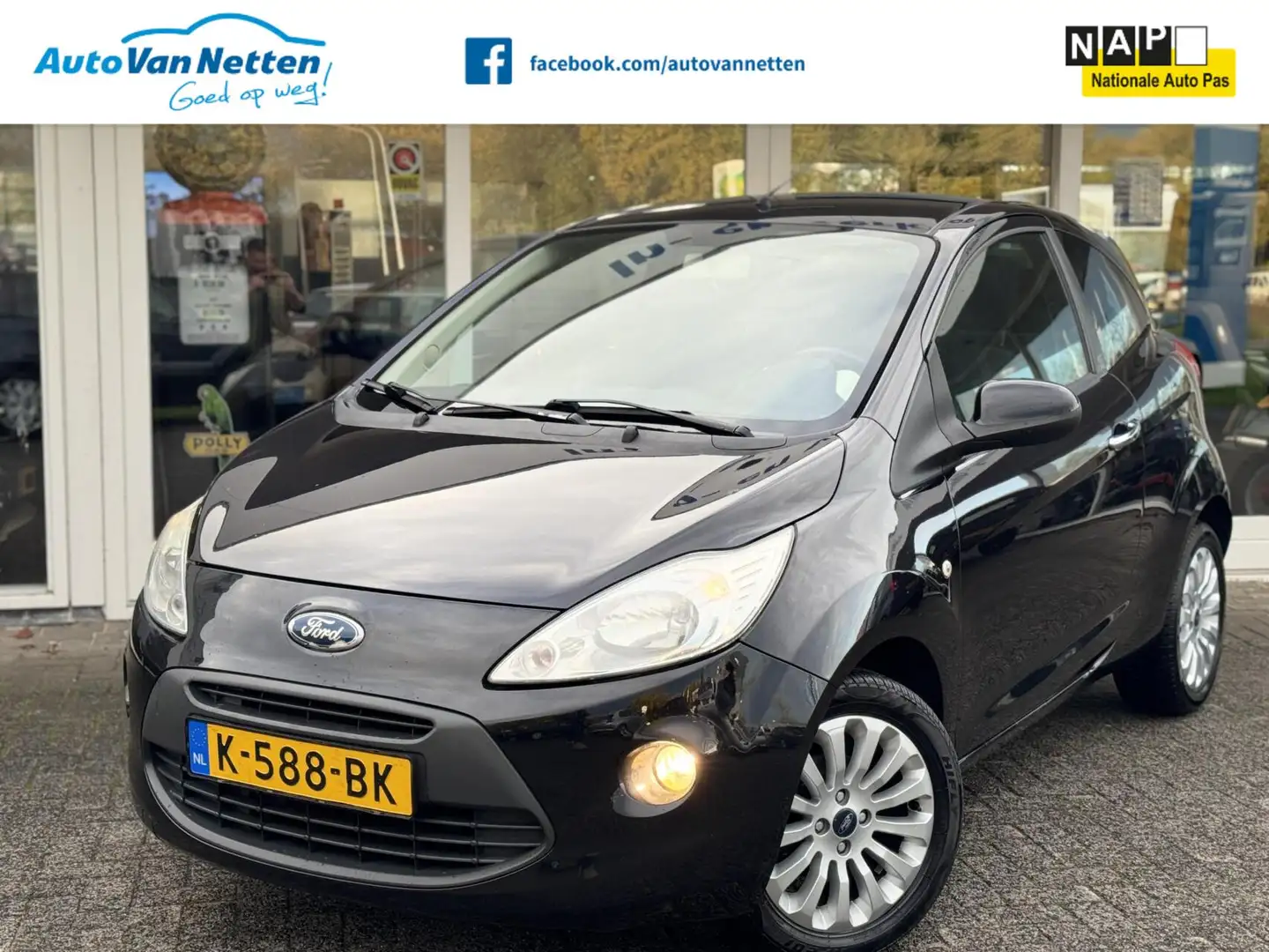 Ford Ka/Ka+ 1.2 Titanium X,Stoelverw.,Airco,Lmv,Voorruitverw., Zwart - 1