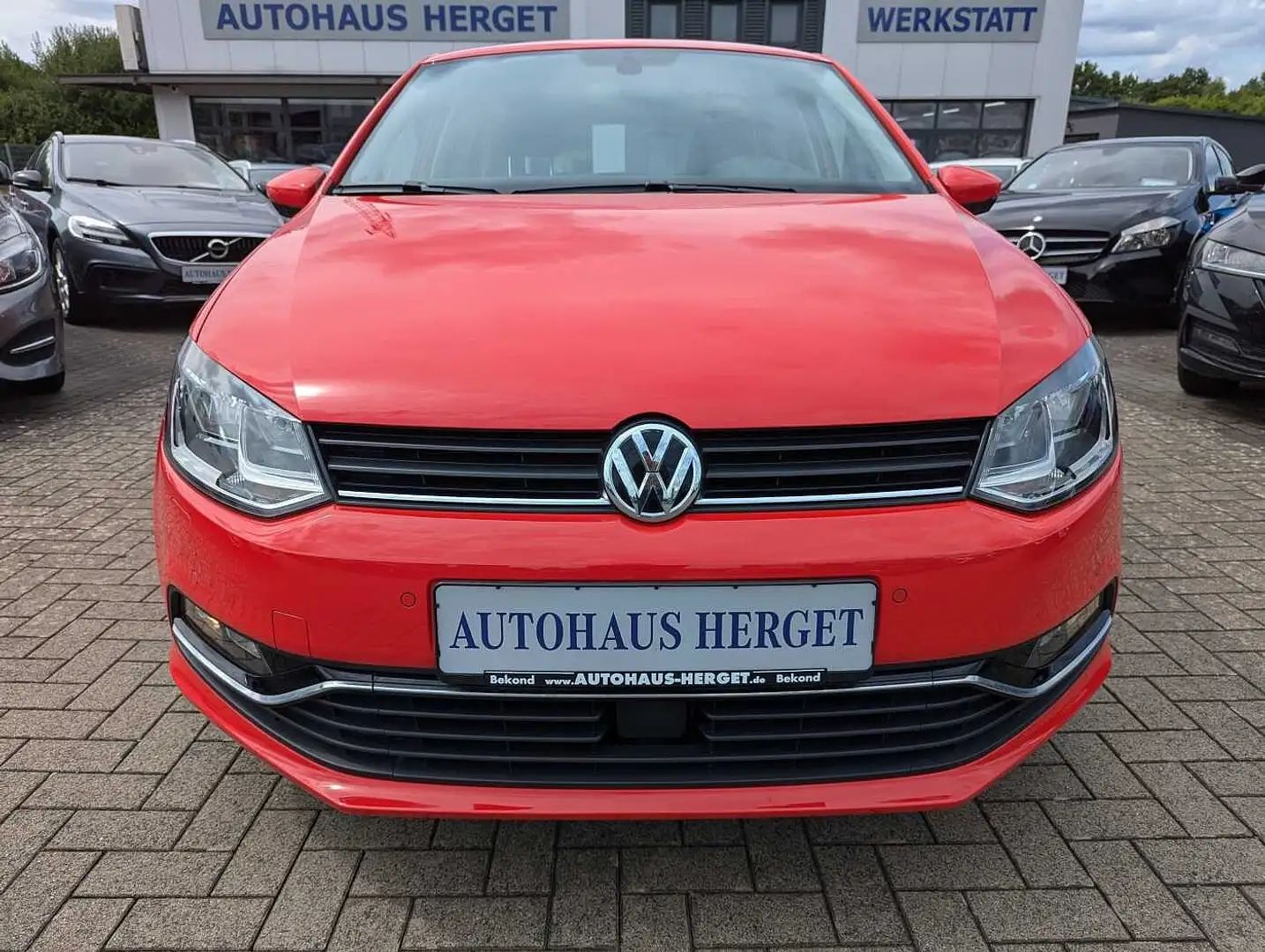 Volkswagen Polo 1.0 TSI BMT DSG Highline 1.Hand/Scheckheft/SHZ/PDC Rouge - 2