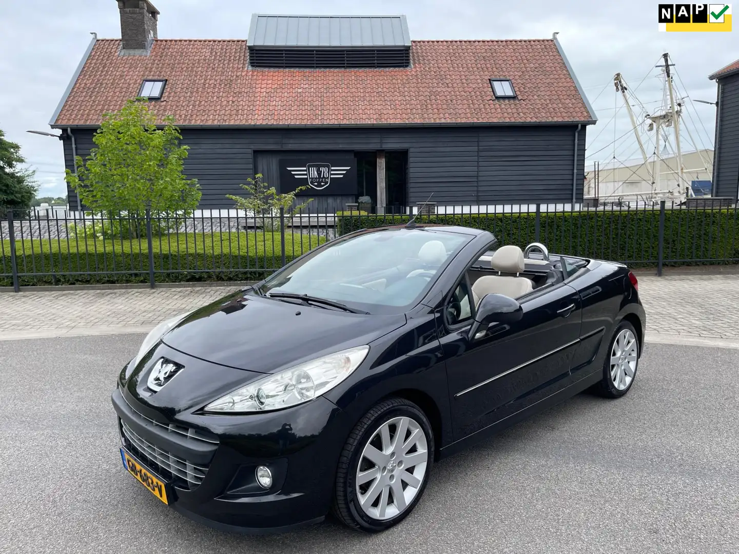 Peugeot 207 CC 1.6 THP Roland Garros AIRCO/Ecc Leer 97000KM BO Negro - 1