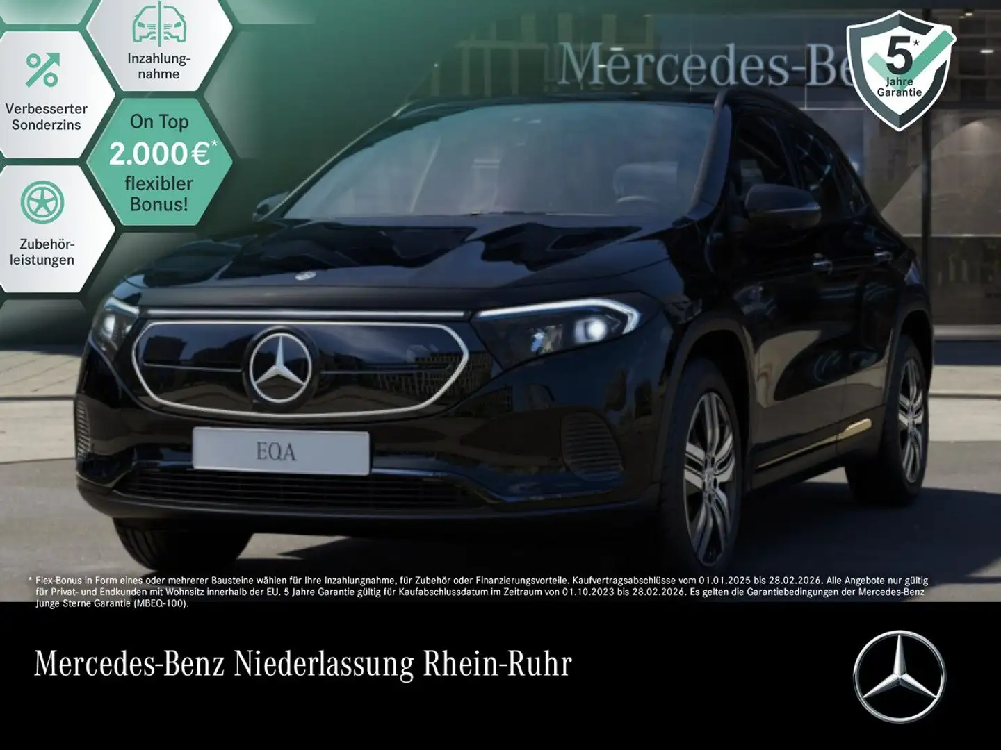 Mercedes-Benz EQA 250 PROG+NIGHT+PLUS-PAKET+360+KEYLESS+SPUR Schwarz - 1