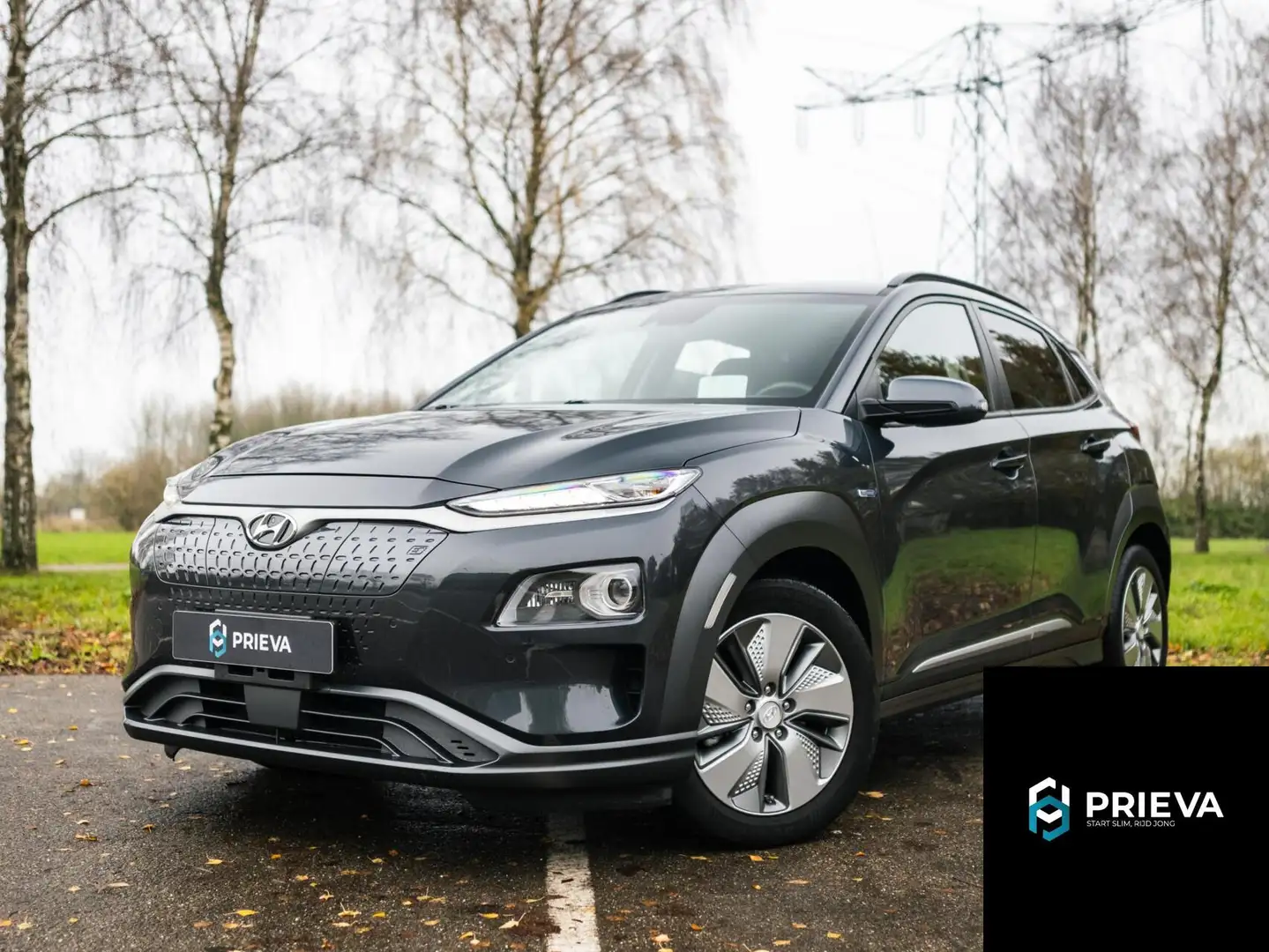 Hyundai KONA EV Premium 64 kWh VOL-LEDER Grigio - 1