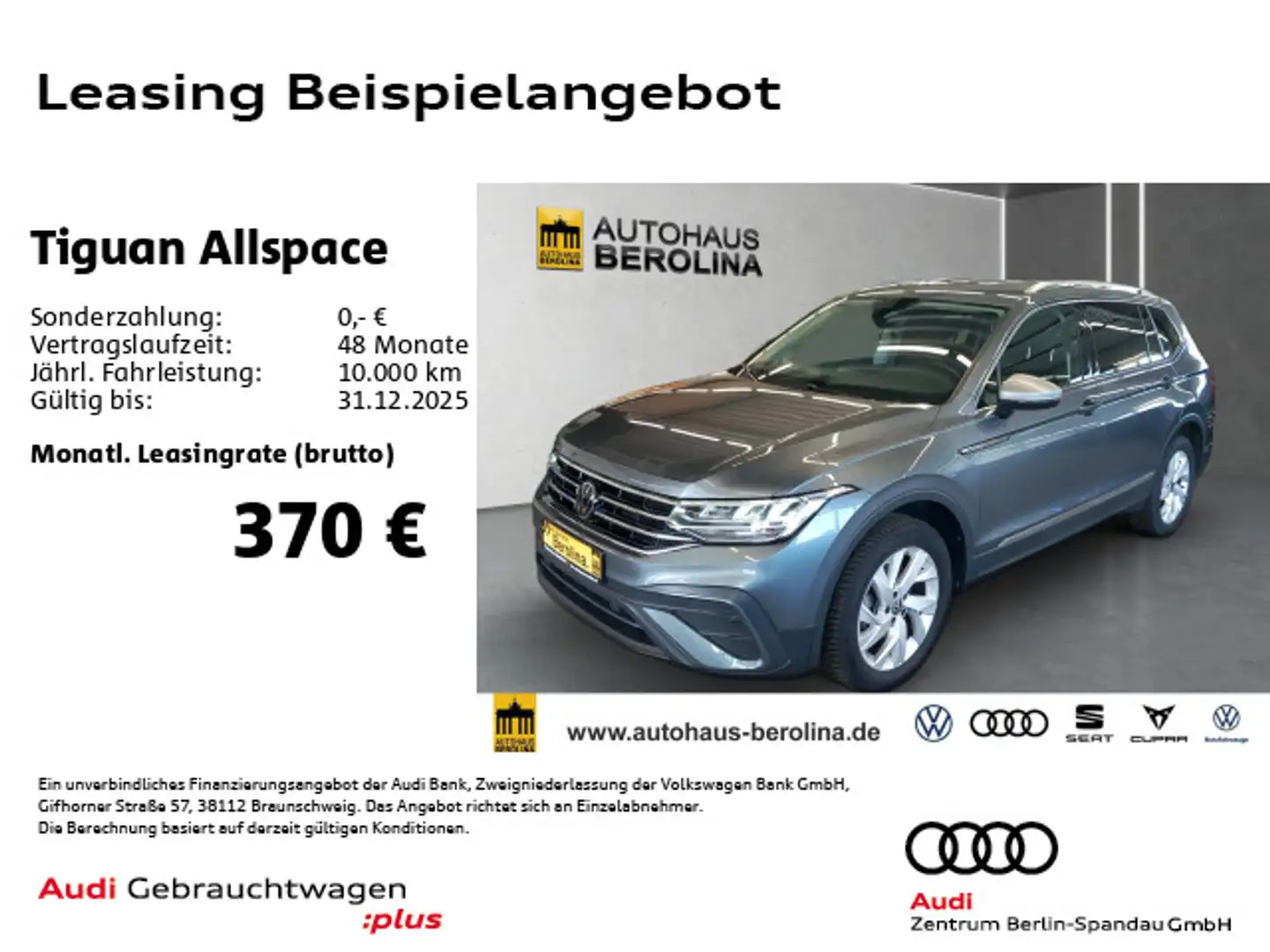 Volkswagen Tiguan Allspace 2.0 TDI Life DSG *7-Sitzer*AHK* Grau - 1