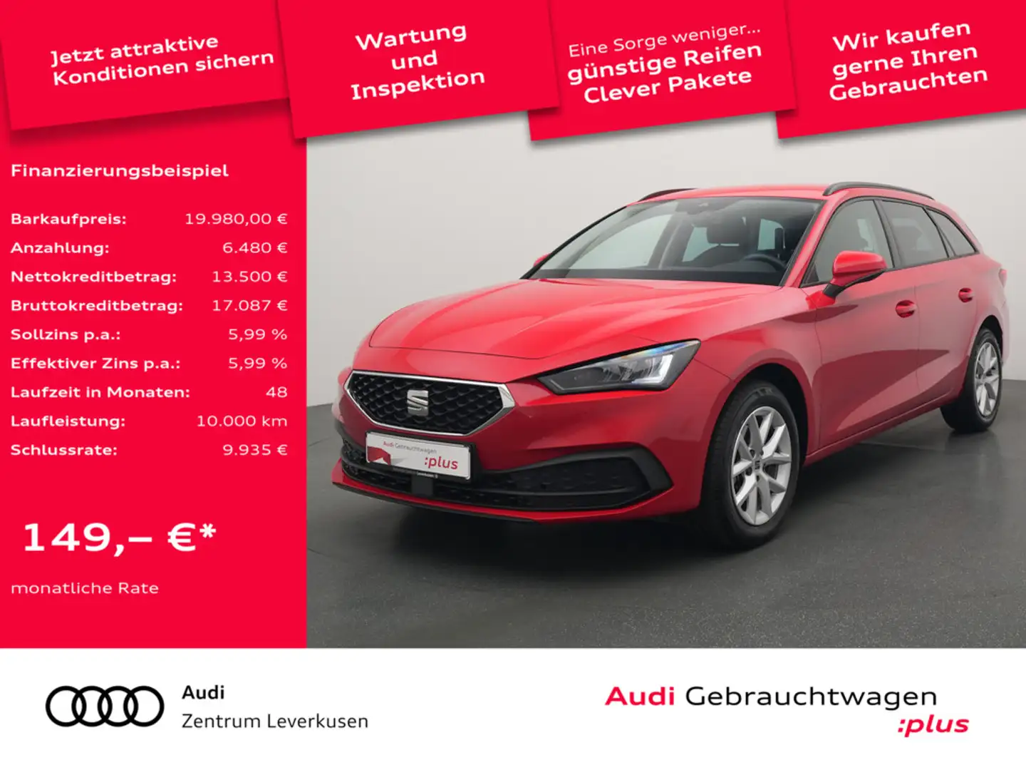 SEAT Leon ST Style DSG KAM AHK VIRT LED PDC PORT N Rot - 1