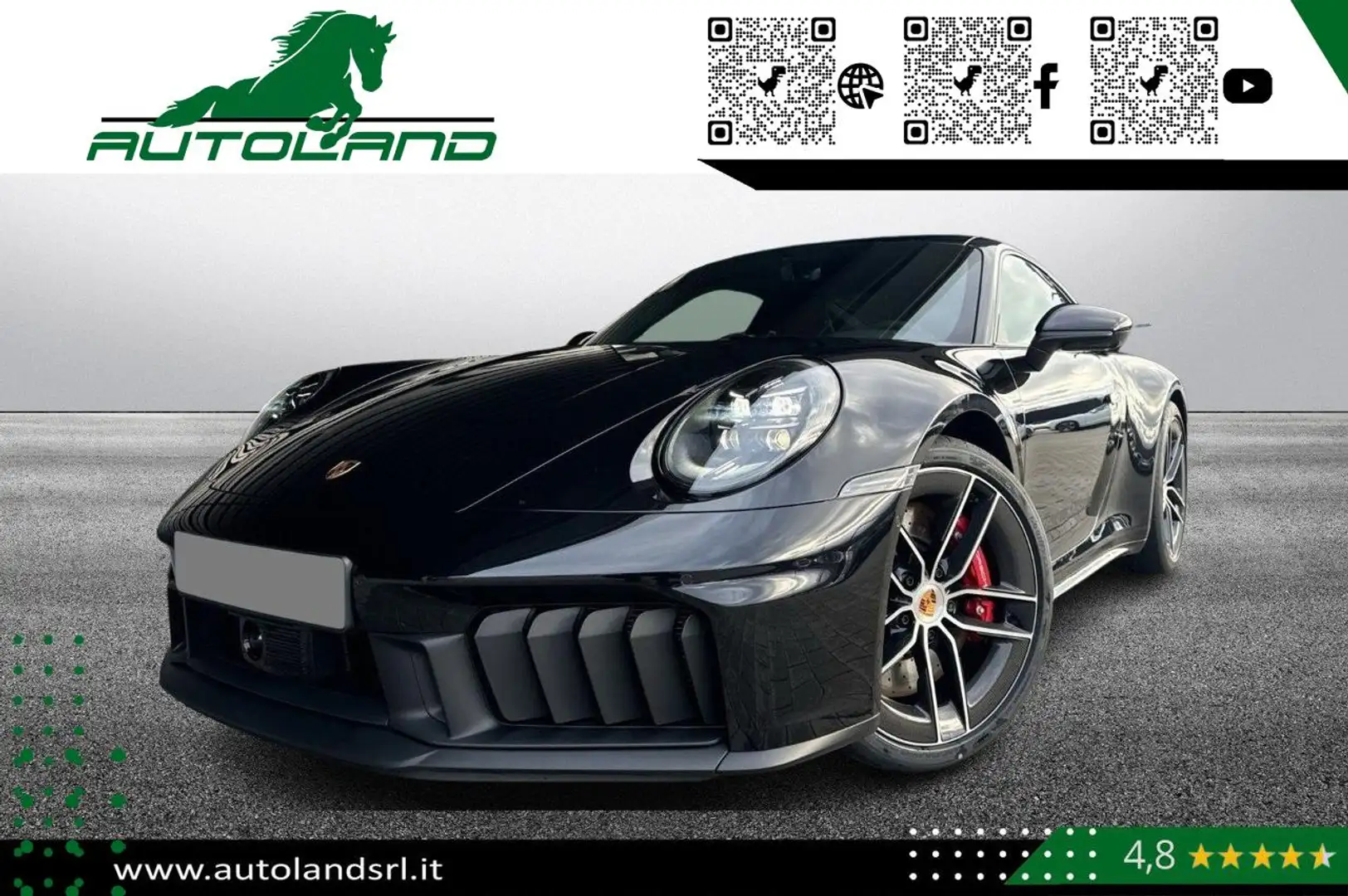 Porsche 992 2.0 Carrera 4 GTS*Pelle-Tetto-Bose-Finanz* Nero - 1