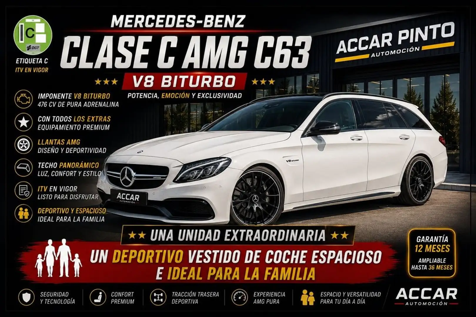 Mercedes-Benz C 63 AMG Mercedes-AMG Estate Blanco - 1