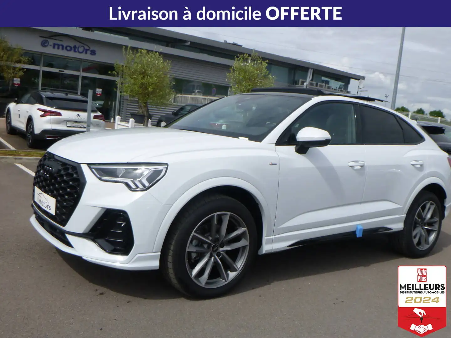 Audi Q3 35 TDI 150 S tronic 7 S line +Toit +ACC +Keyless + Blanc - 1