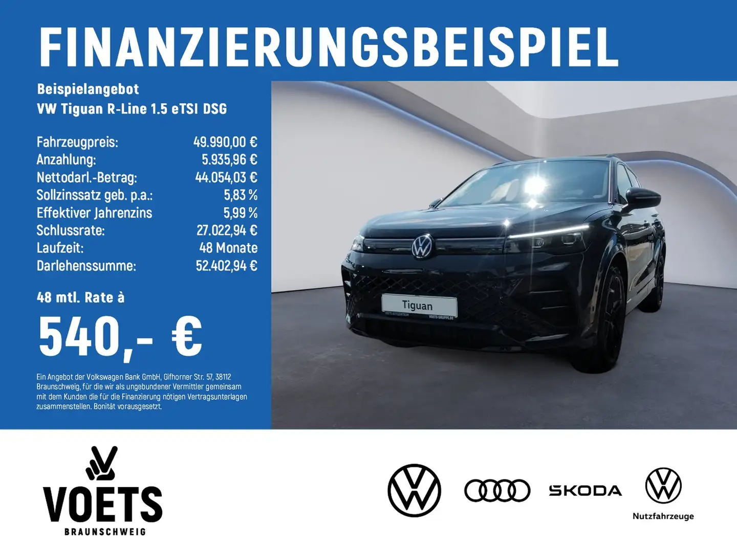Volkswagen Tiguan R-Line 1.5 eTSI DSG RearView+FrontAssist Gris - 2