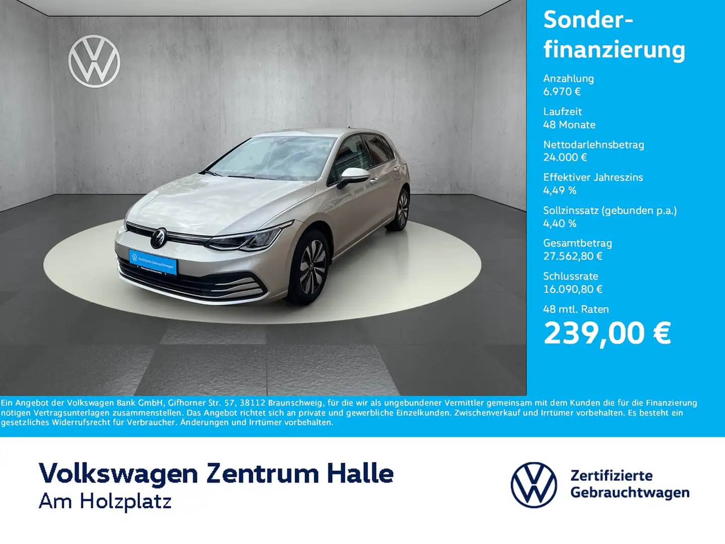 Volkswagen Golf VIII 1,5 l eTSI OPF Move DSG Silber - 1