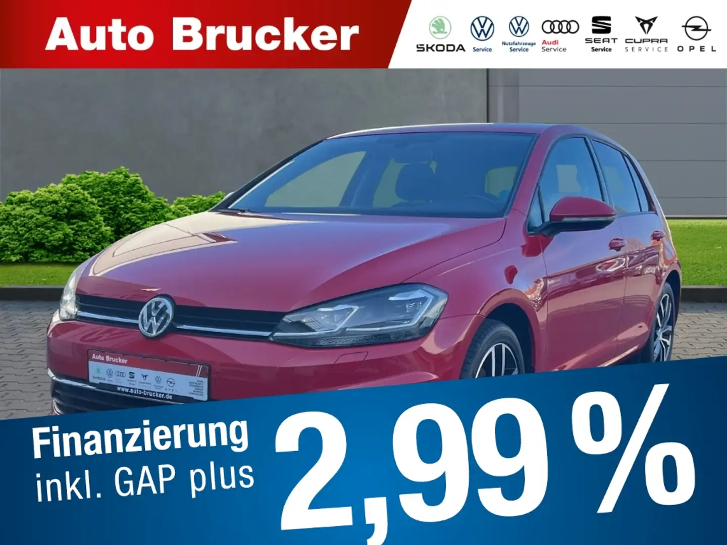 Volkswagen Golf Highline 1.5 TSI LED+Sicht-Paket+Sitzheizung Rood - 1