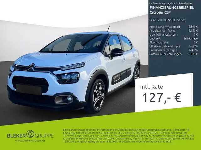 2023 Citroen C3 in White for sale