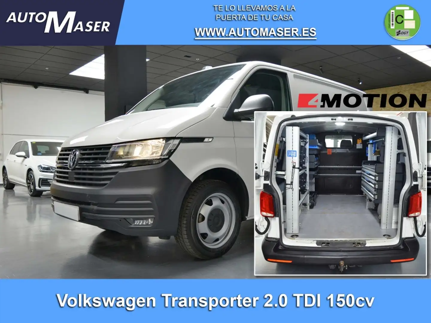 Volkswagen Transporter Furgón 2.0TDI BMT 110kW Blanco - 1
