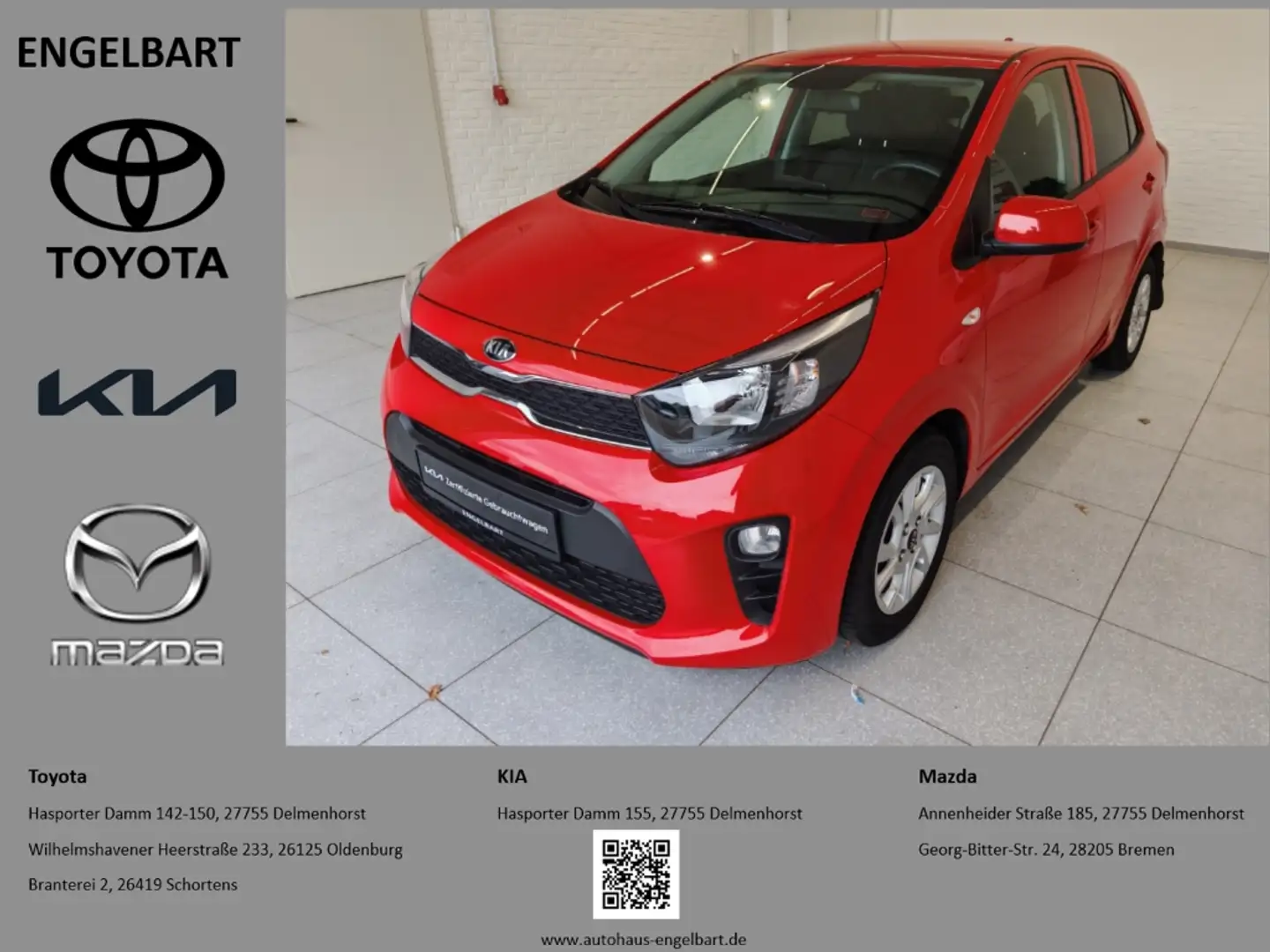 Kia Picanto Dream Team 1.2 Rückfahrkamera Navi Rood - 1