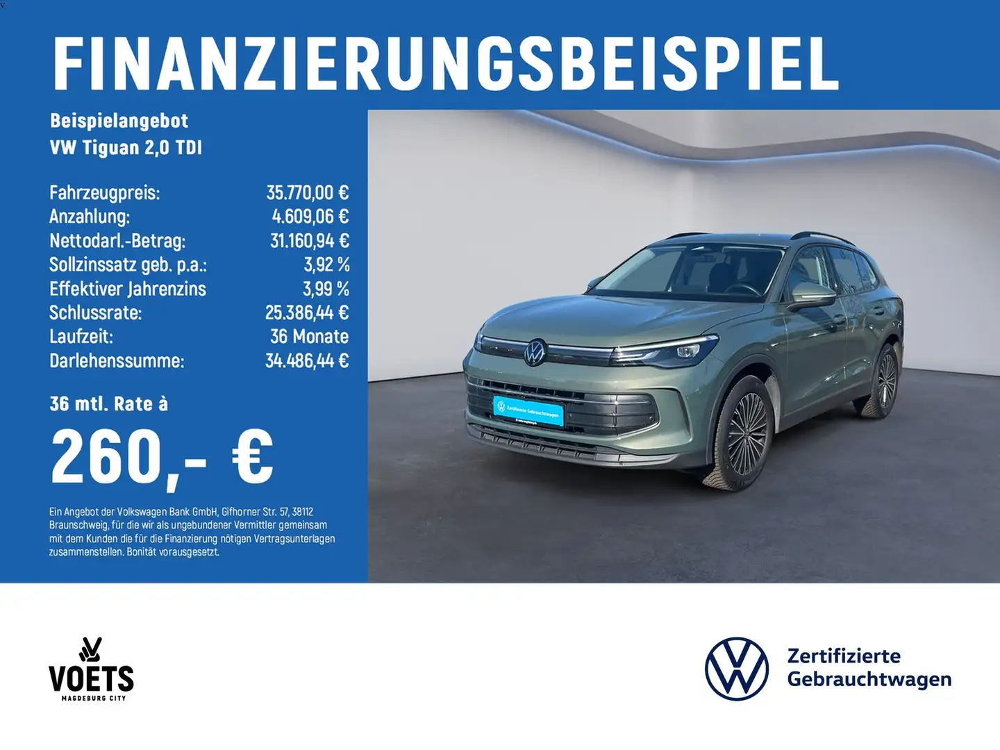Volkswagen Tiguan 2,0 TDI Life DSG+KAm+AHK+NAVI+LED Verde - 2