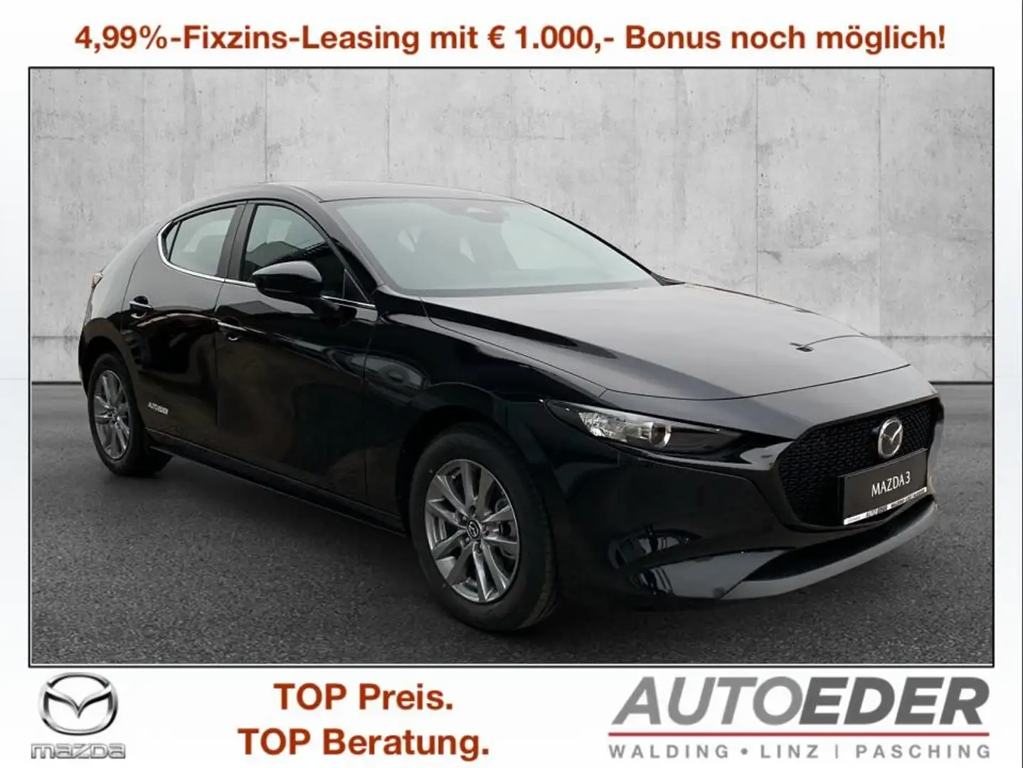 Mazda 3 Mazda3 e-Skyactiv-G140 Prime-Line Schwarz - 1