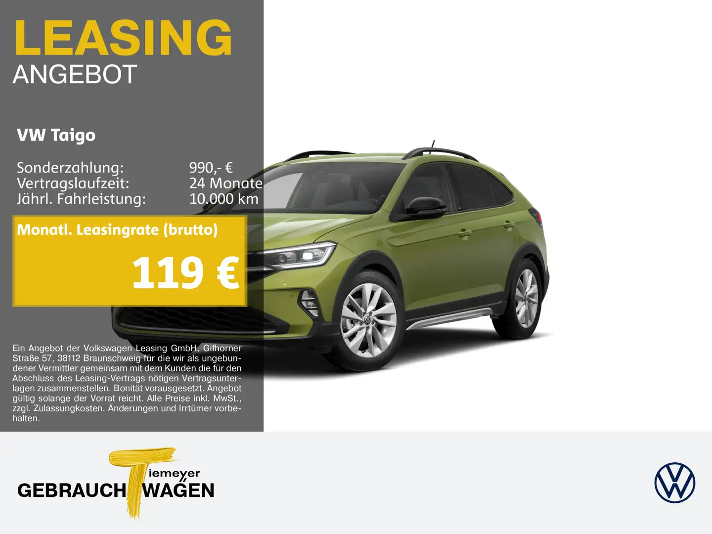 Volkswagen Taigo 1.0 TSI MOVE+ LM17 KAMERA MATRIX SITZHZG Grün - 1