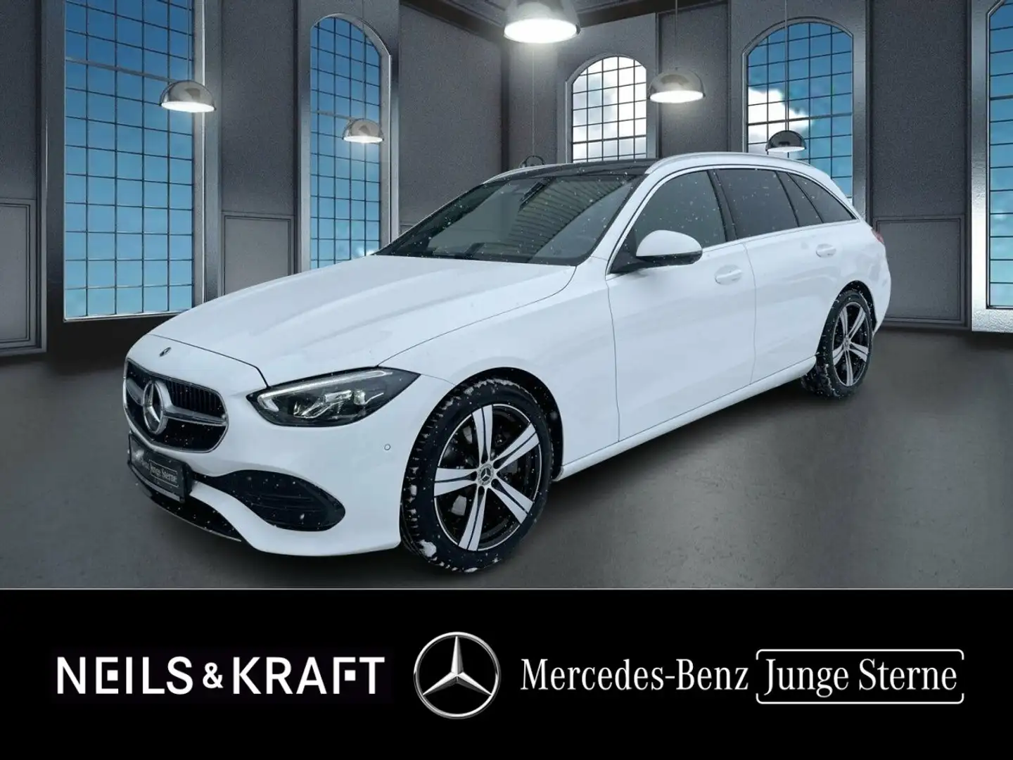 Mercedes-Benz C 220 d T AVANTGARDE+MEMORY+TOTW+AMBIENTE+360 Weiß - 1