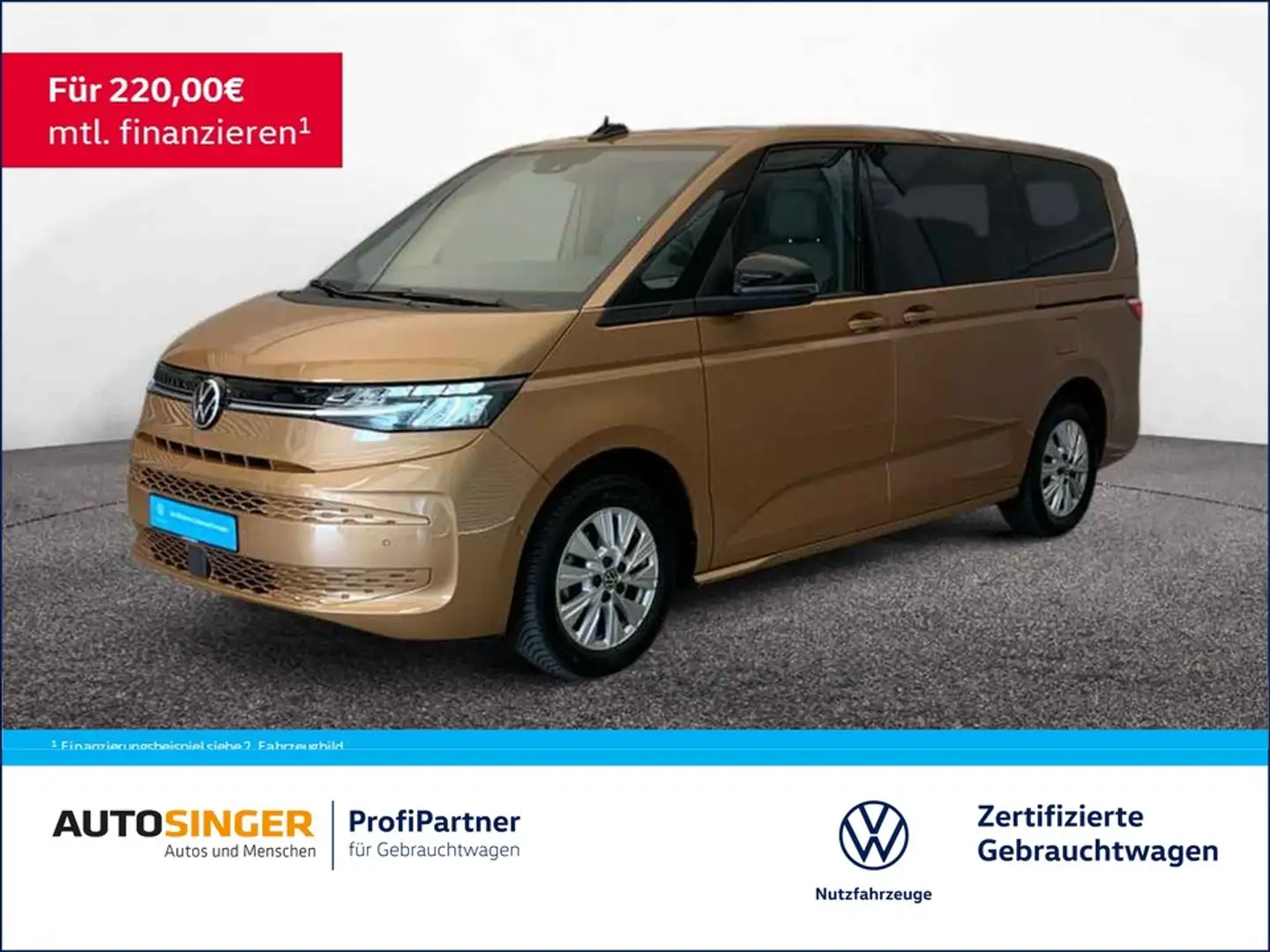 Volkswagen T7 Multivan Life TDI DSG LANG LÜ 7S *NAV*AHK*ACC Beige - 1