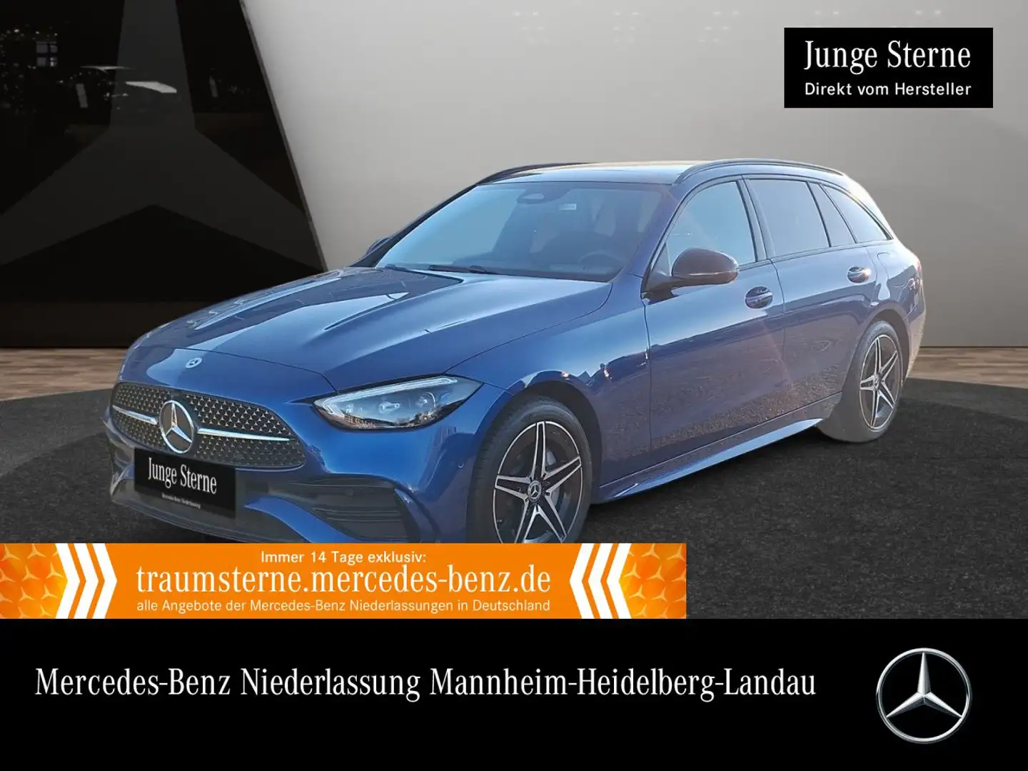 Mercedes-Benz C 300 de T AMG+NIGHT+PANO+360+AHK+BURMESTER+TOTW Blau - 1