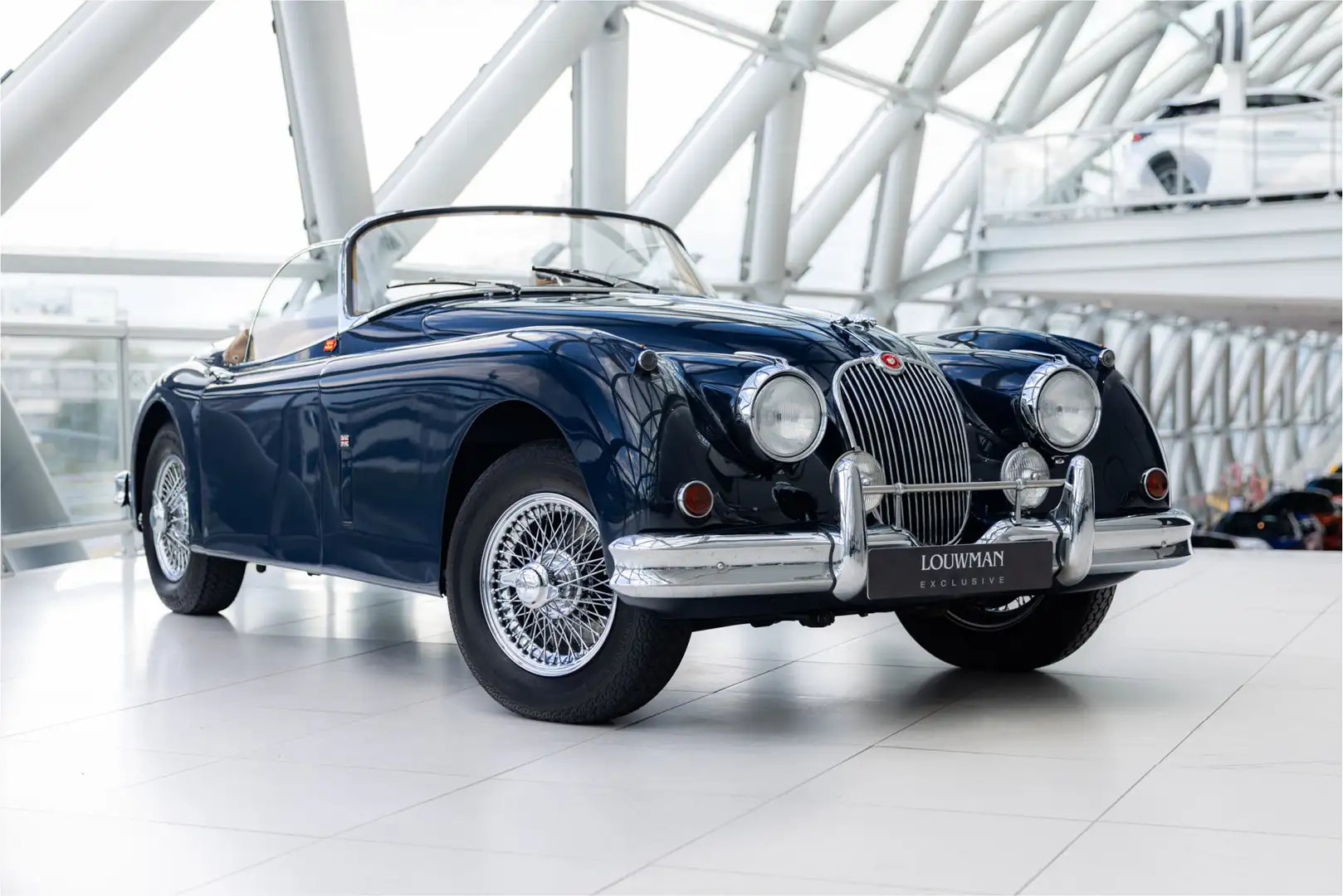 Jaguar XK 150 Roadster 3.4 | OTS | Blue over Tan | Blauw - 1