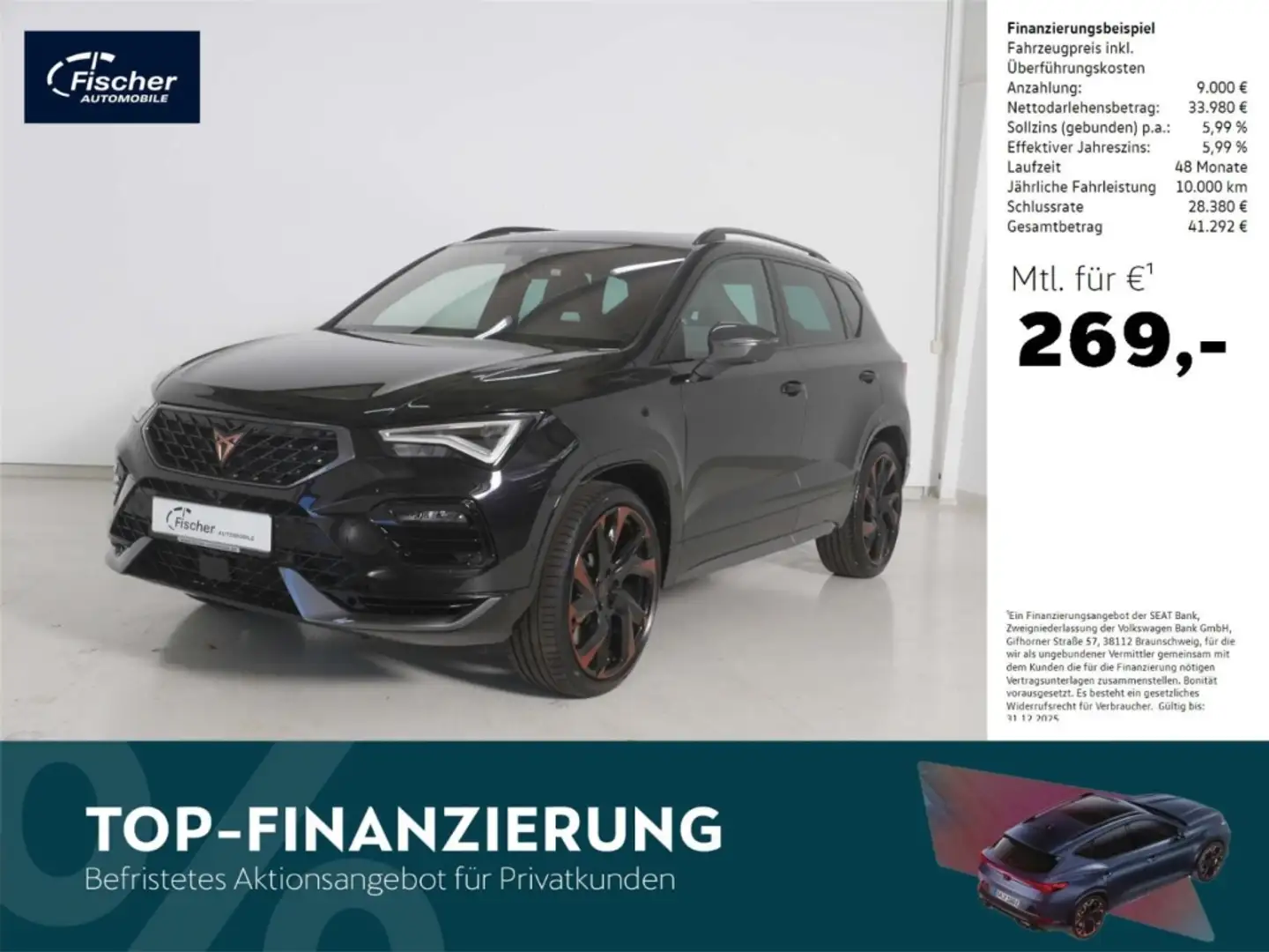 CUPRA Ateca 2.0 TSI DSG 4Dr. Tribe Edition AKRA/BREMBO Schwarz - 1