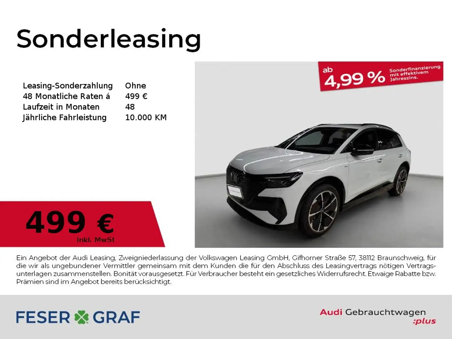 Audi Q4 e-tron 45 e-tron S-line,Matrix,AZV,SONOS,Navi pro Weiß - 1
