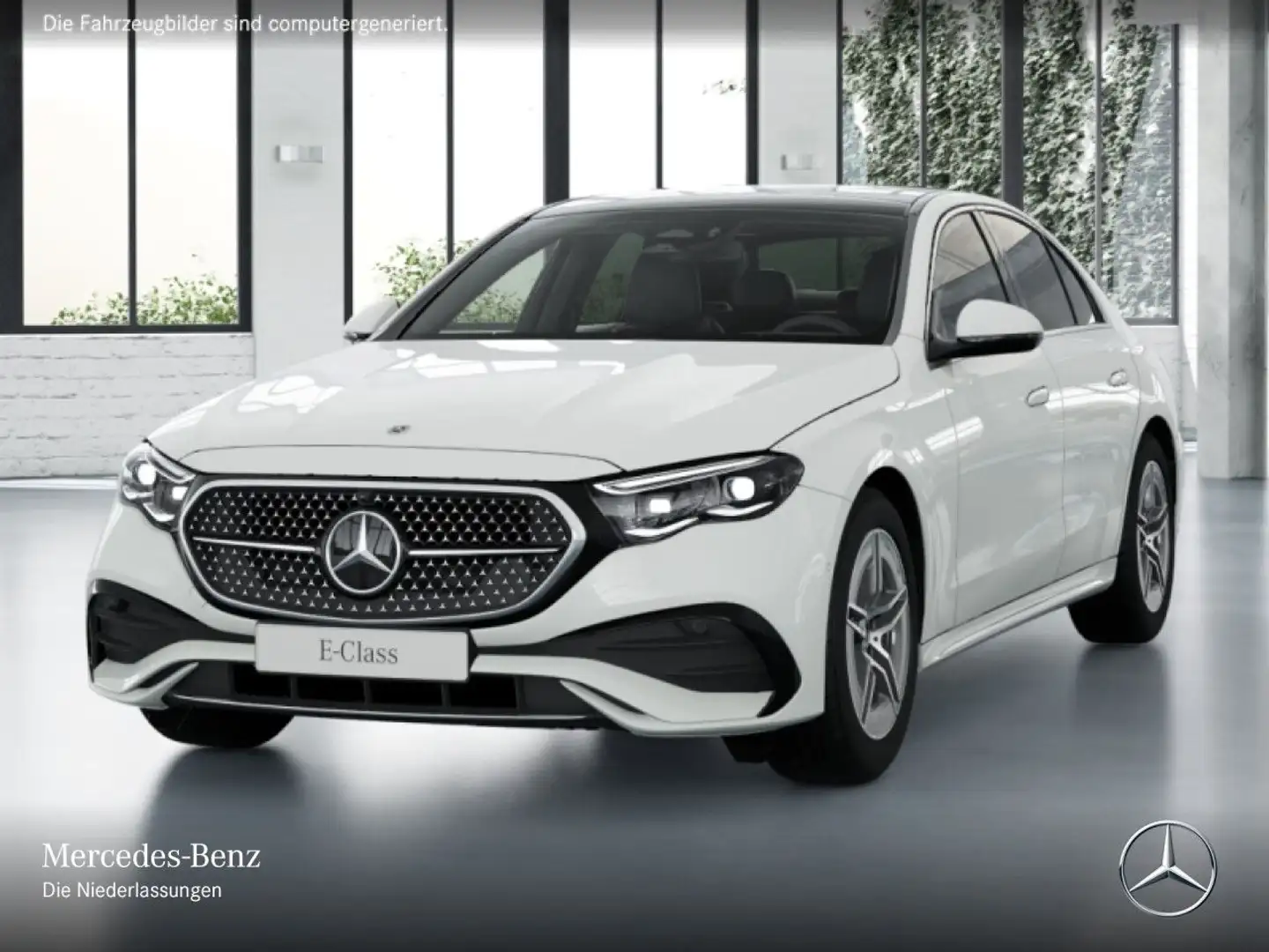Mercedes-Benz E 220 d AMG 360° Stdhzg Pano Distr. Spurhalt-Ass Weiß - 2