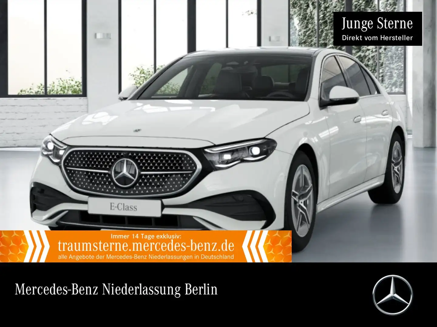 Mercedes-Benz E 220 d AMG 360° Stdhzg Pano Distr. Spurhalt-Ass Weiß - 1
