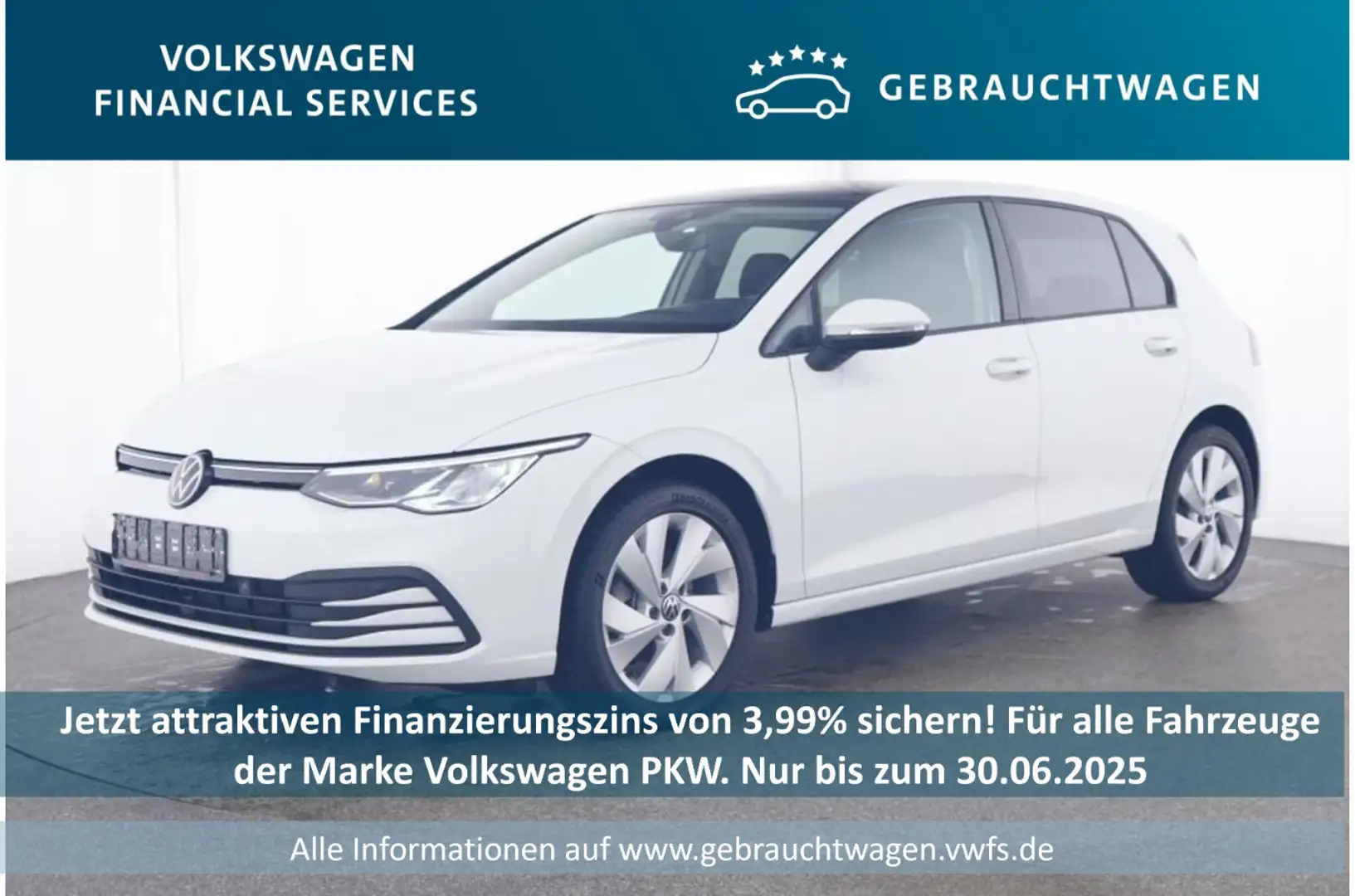 Volkswagen Golf Life 1.5 TSI Pano*RFK*PDC*Tempo*Klima*SH Weiß - 1