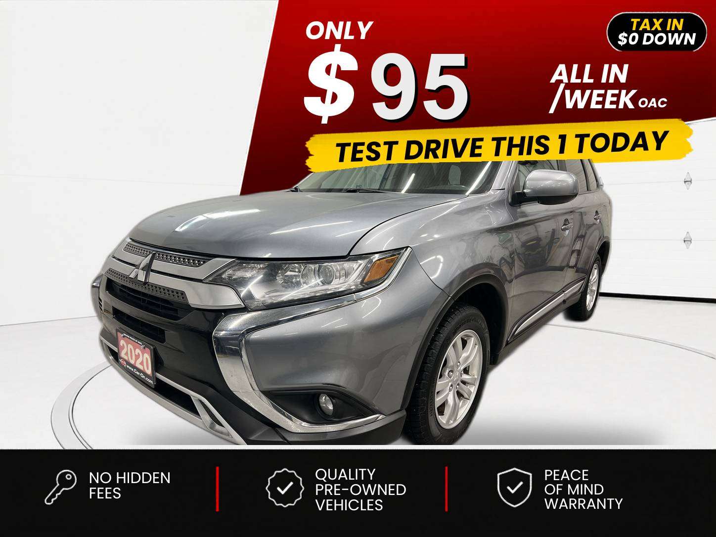 Silver 2020 Mitsubishi Outlander ES S-AWC SUV / Crossover All-Wheel Drive Automatic