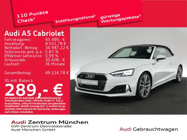 Audi A5 40 TFSI qu. S tronic advanced S lin