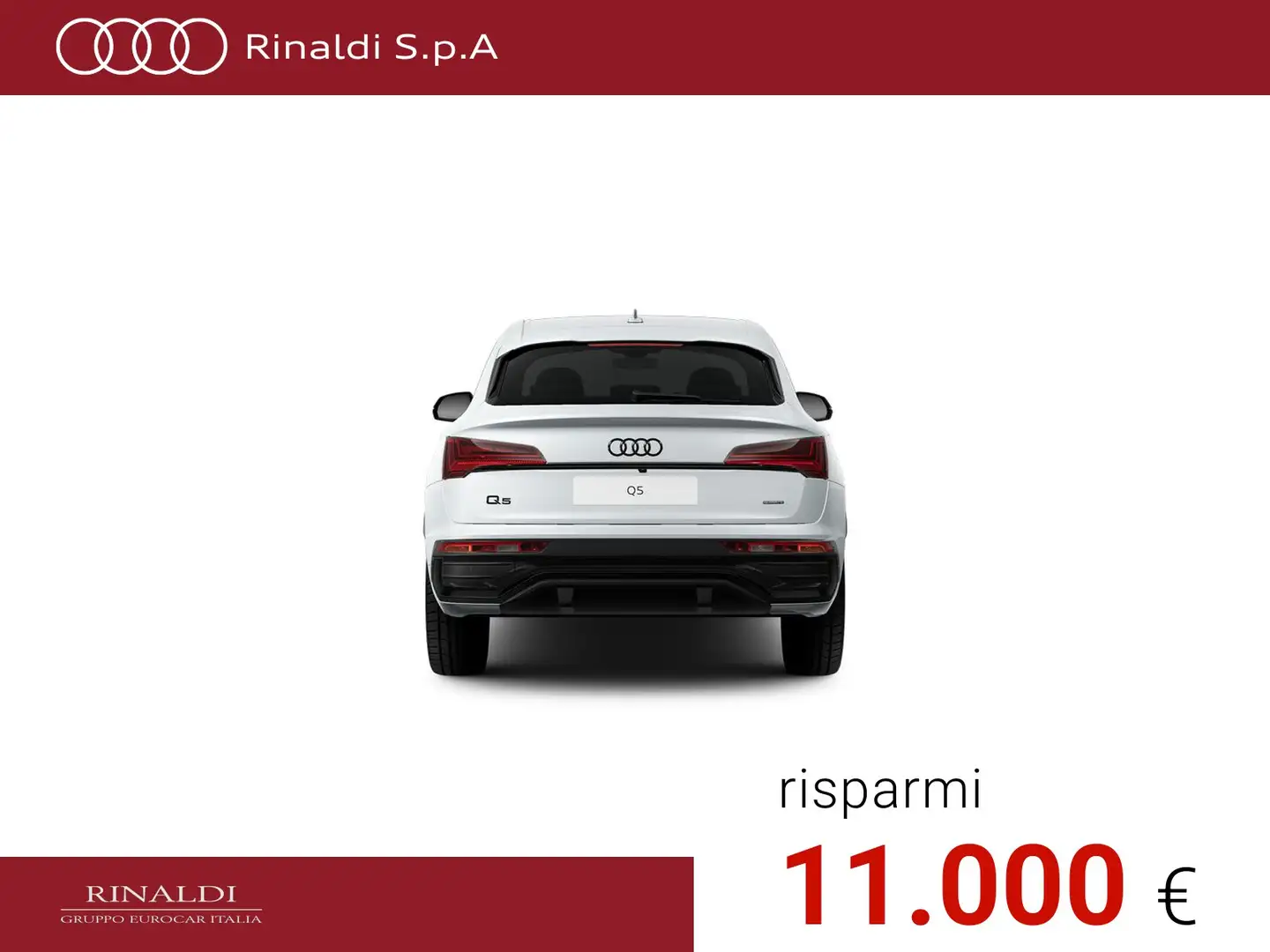 Audi Q5 sportback 40 2.0 tdi mhev 12v identity black quatt Bianco - 2