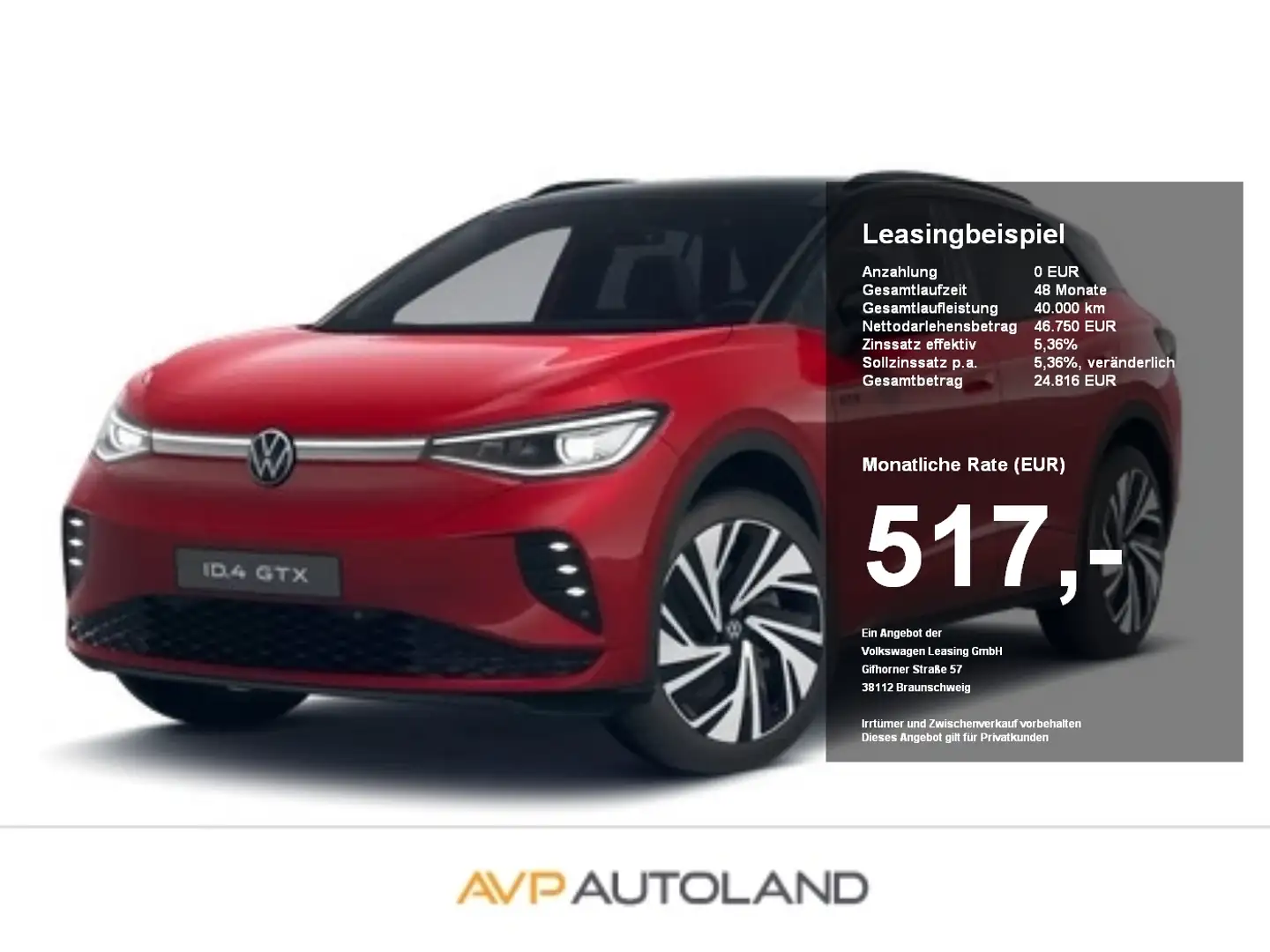 Volkswagen ID.4 GTX 4MOTION | AHK | NAVI | LED | PANO | Rot - 1