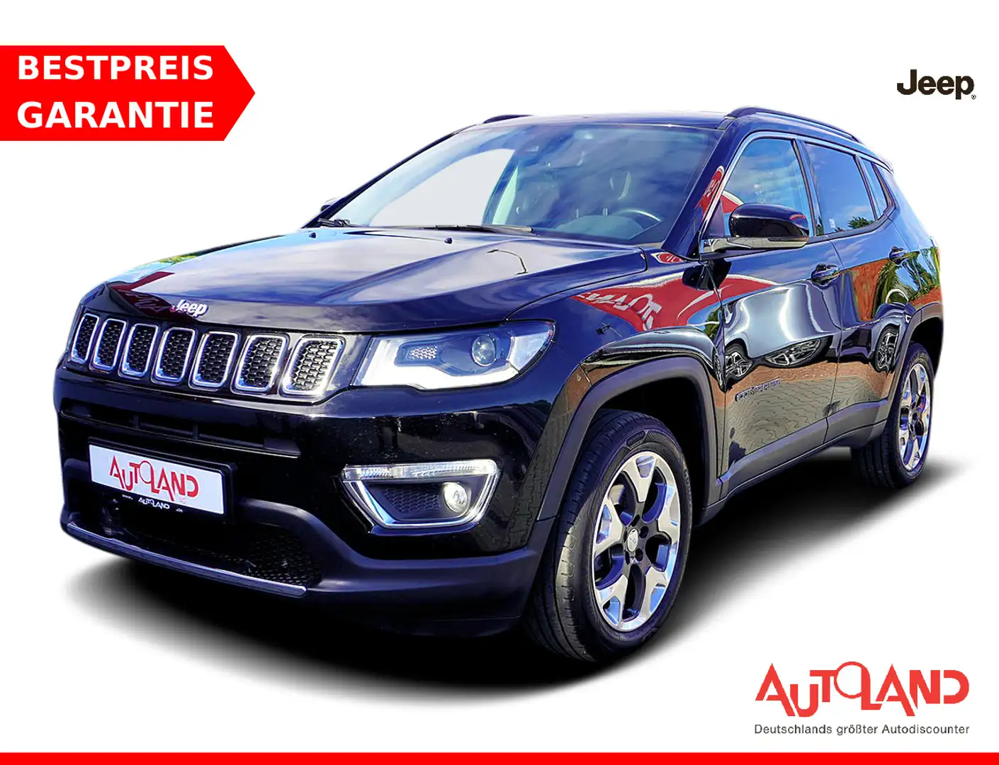 Jeep Compass 1.4 AWD AT AAC Xenon PDC Alu UConnect Schwarz - 1