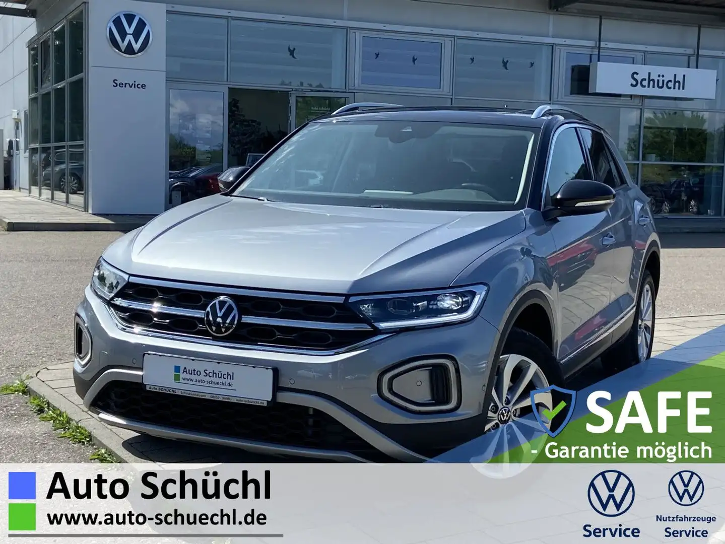 Volkswagen T-Roc 1.5 TSI DSG Style 17"+NAVI+LED+AHK+PANORAM Silber - 1