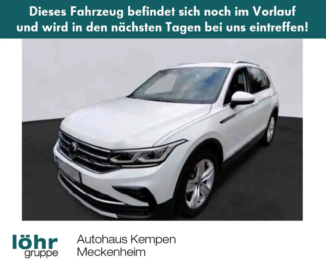 Volkswagen Tiguan 2.0 TSI 4M DSG Elegance AHK STHZ Navi+VC ACC RF... Weiß - 1