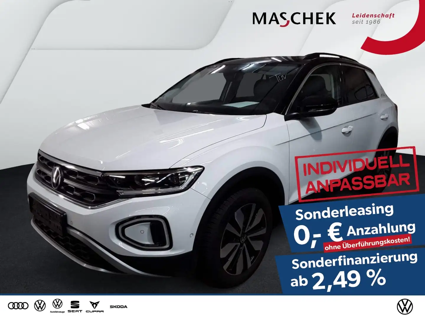 Volkswagen T-Roc Goal 2.0 TDI Sonderleasing! AHK Navi RearView Schwarz - 1