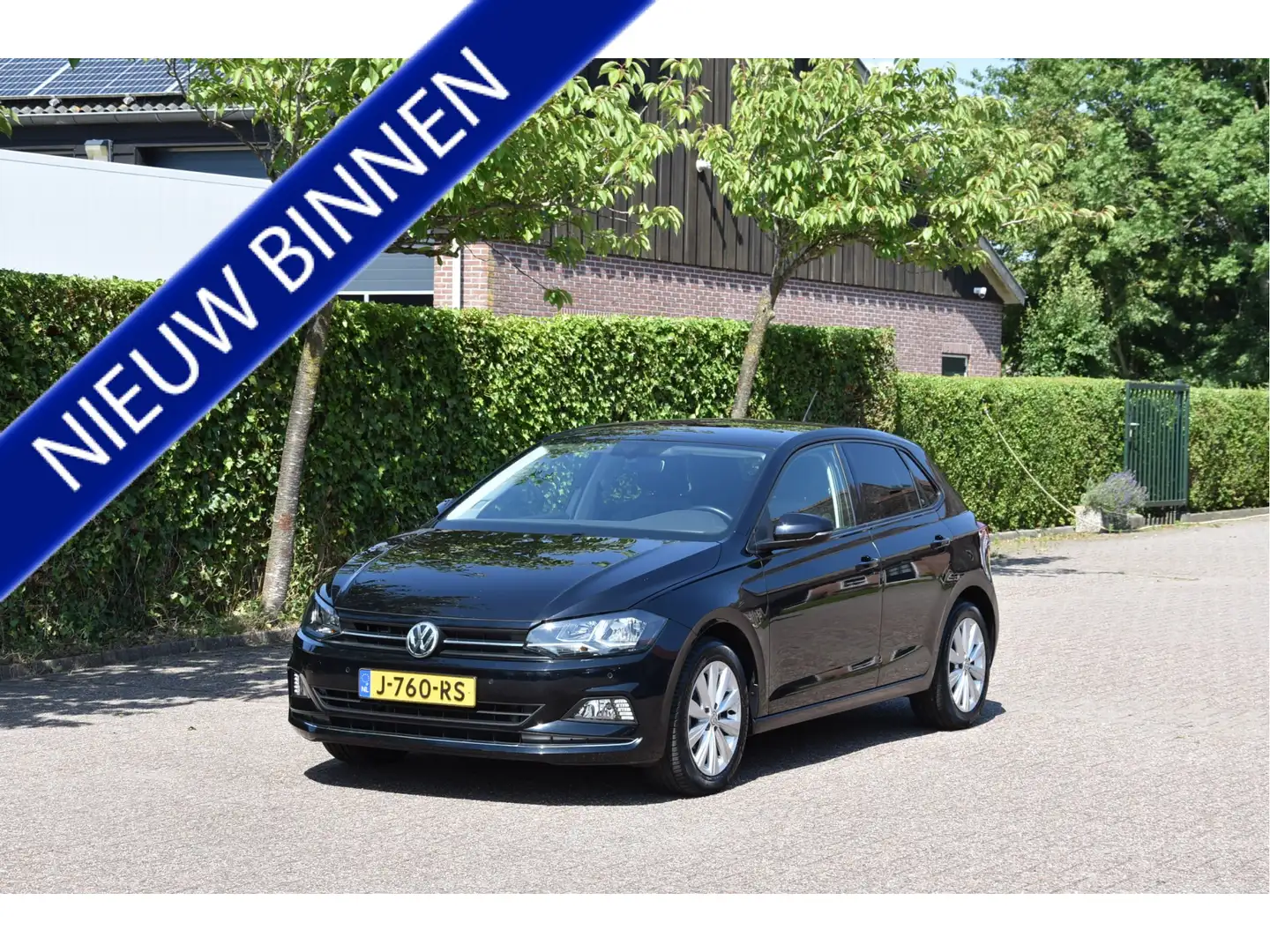 Volkswagen Polo 1.0 TSI 96 PK 10-2020 Highline PDC ECC Navi NAP Ga Zwart - 1