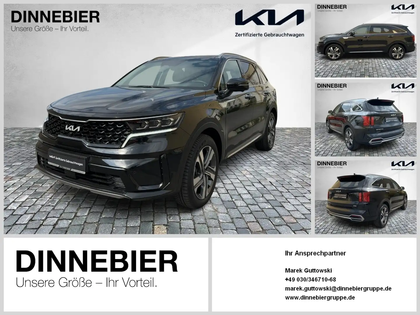Kia Sorento 1.6T HEV AWD HUD 360 PDC RFK ACC Noir - 1